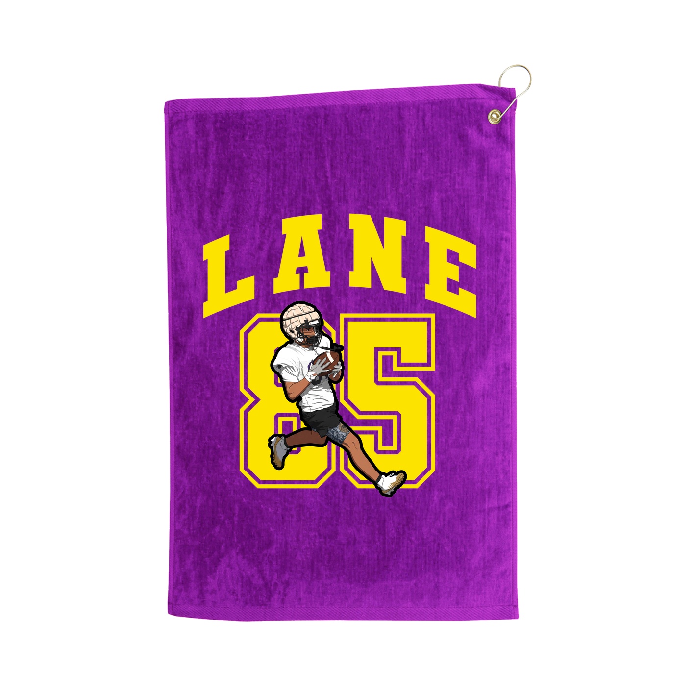 Golf Towel — Number in Purple