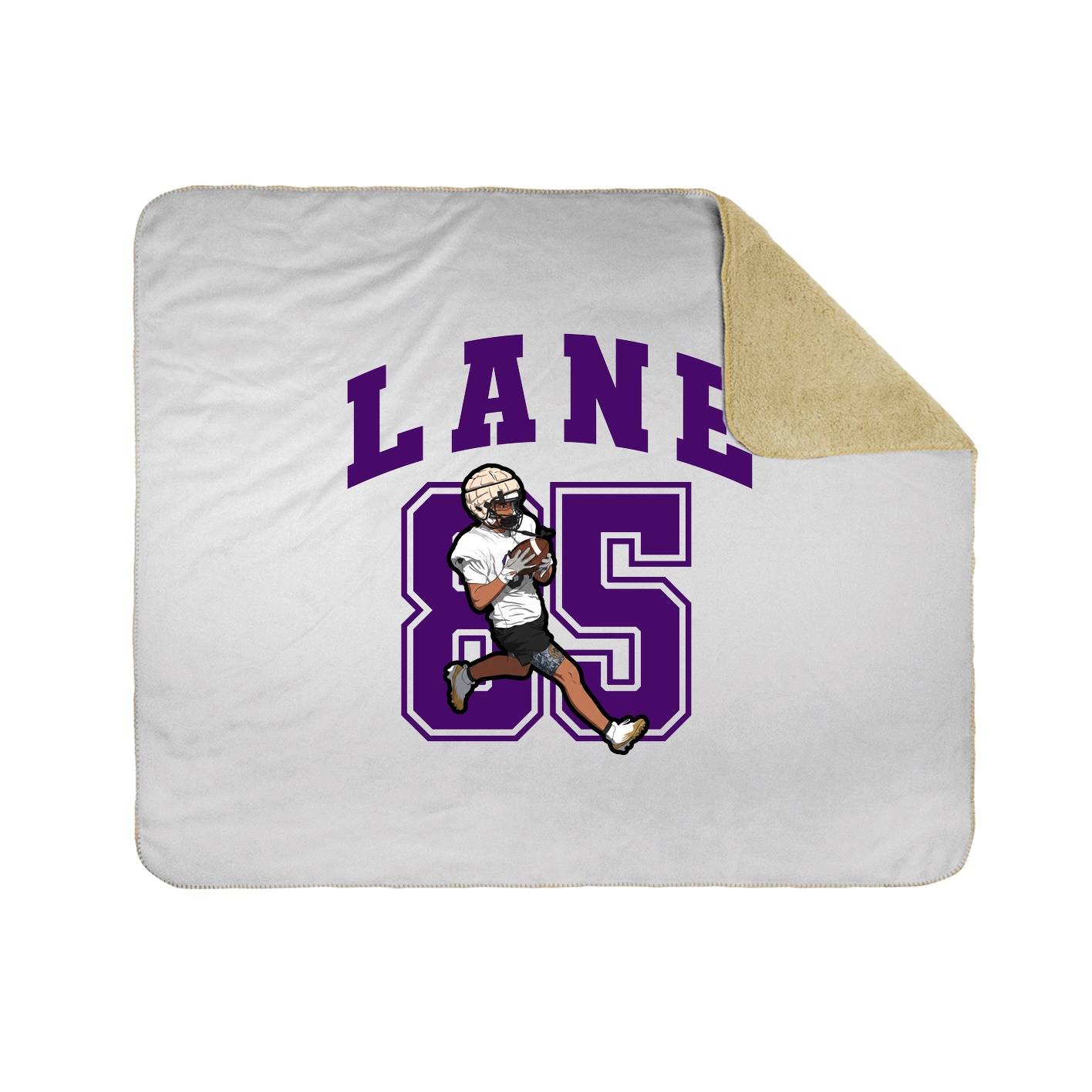 Throw Blanket — Number in White