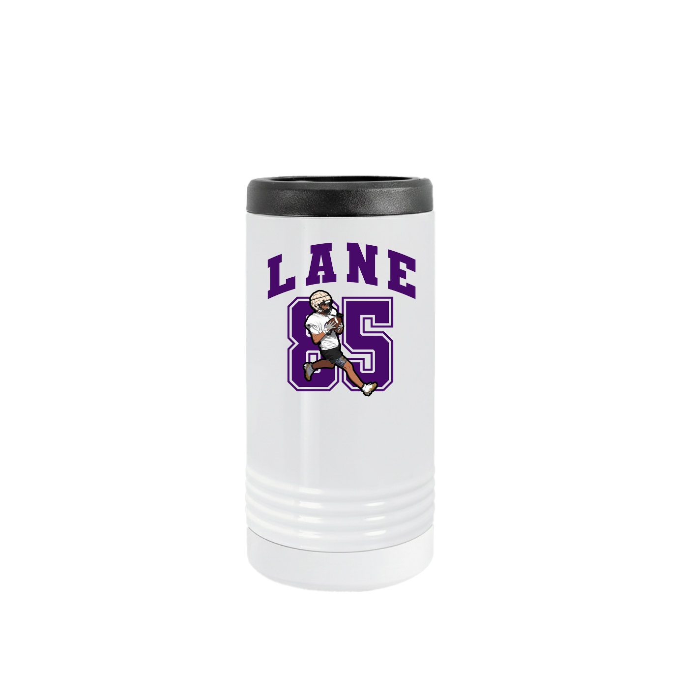 Slim Beverage Holder — Number in White