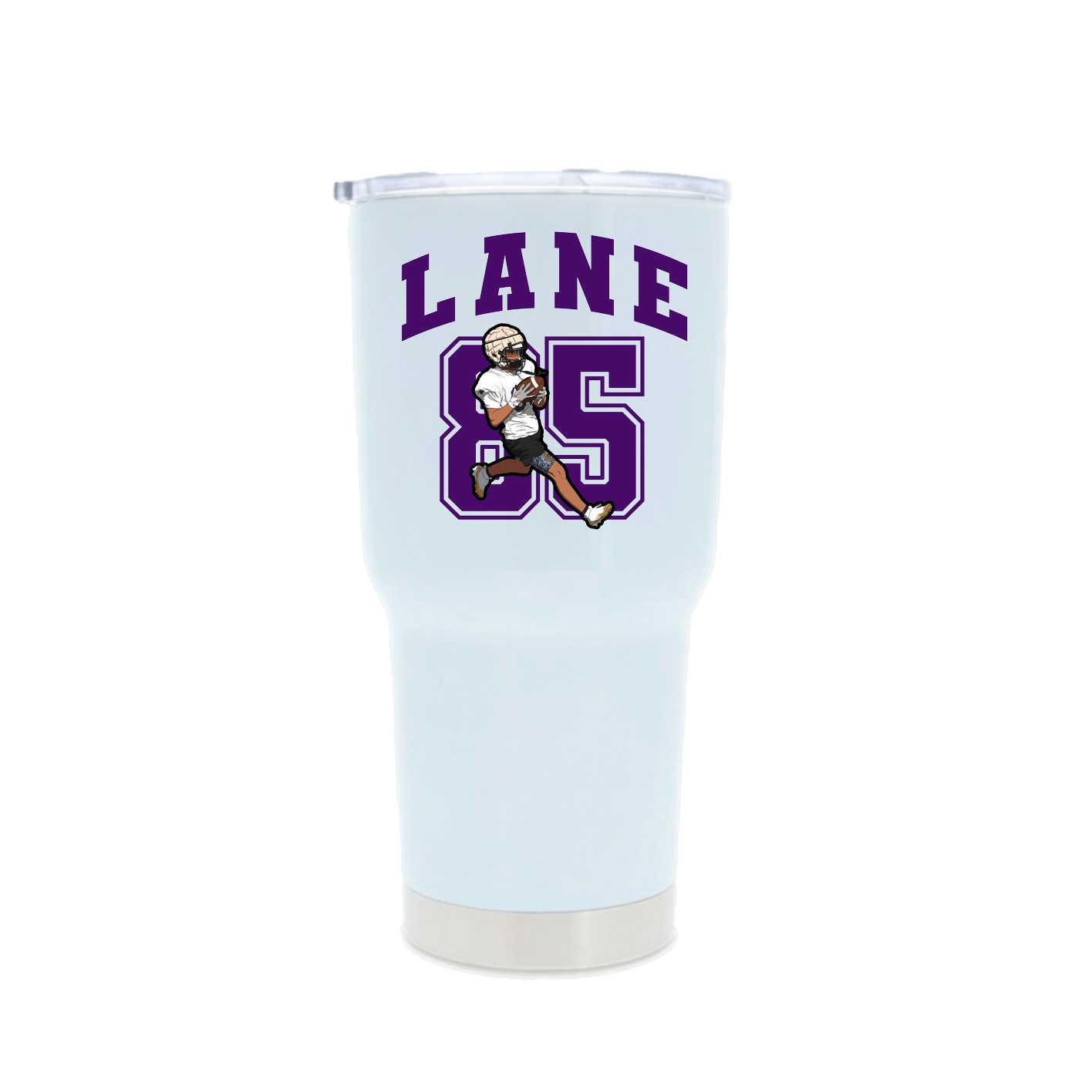 30oz Stainless Steel Tumbler — Number in White