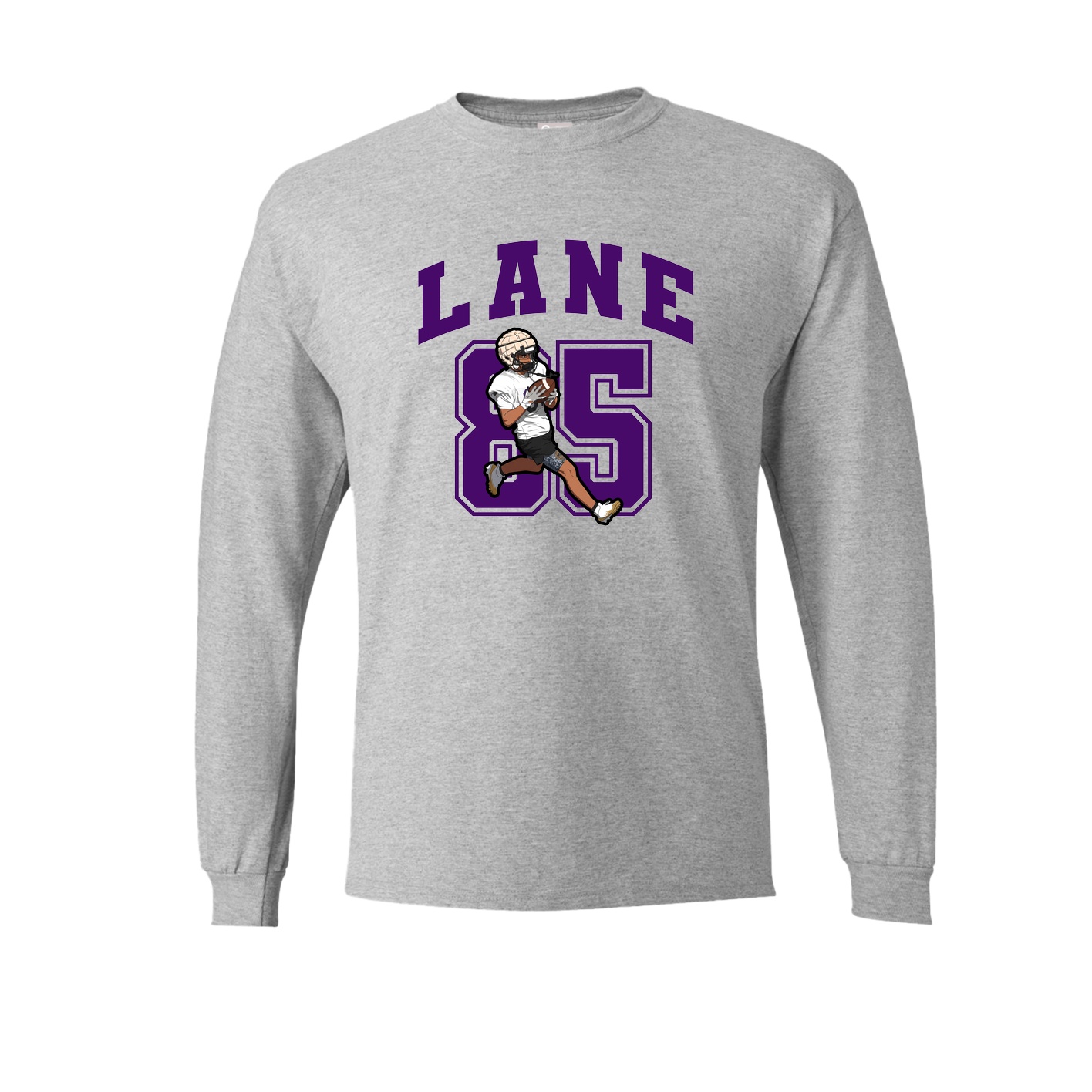 Long Sleeve Tee — Number in Grey