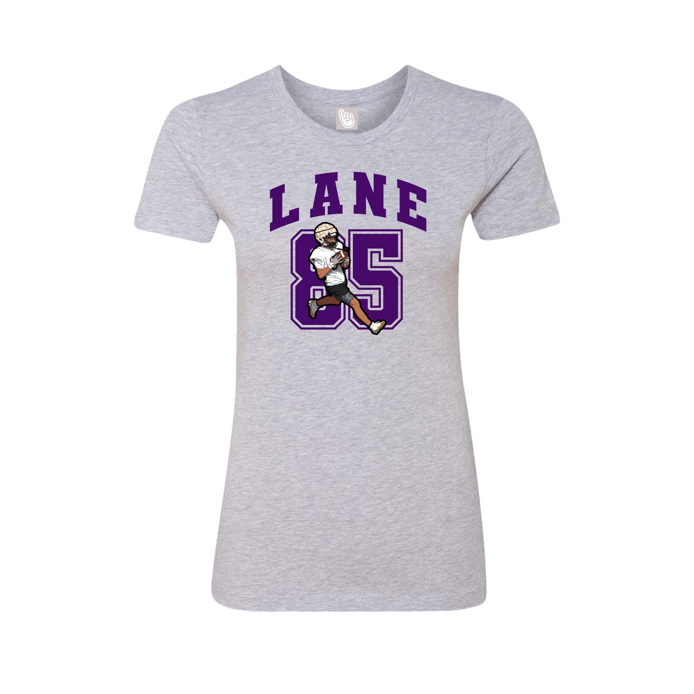 Fitted Women's Tee — Number in Grey