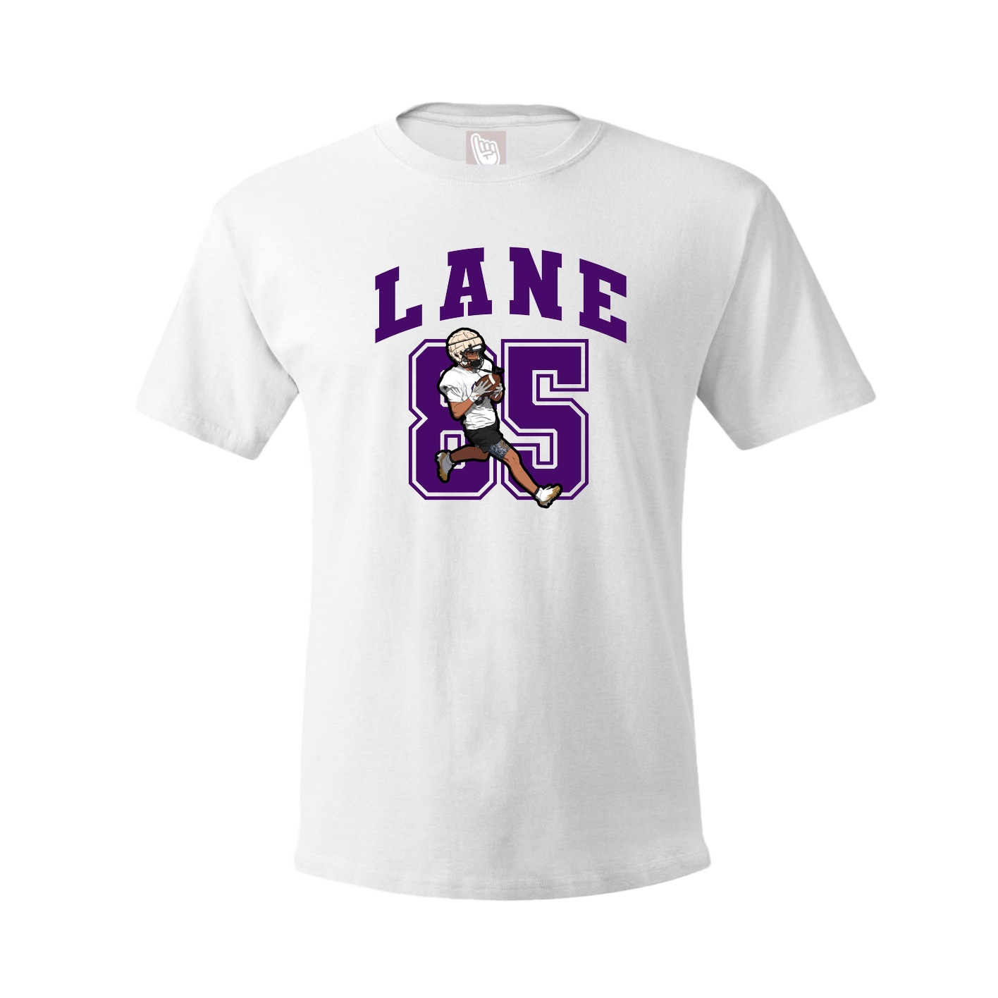 Youth Tee — Number in White