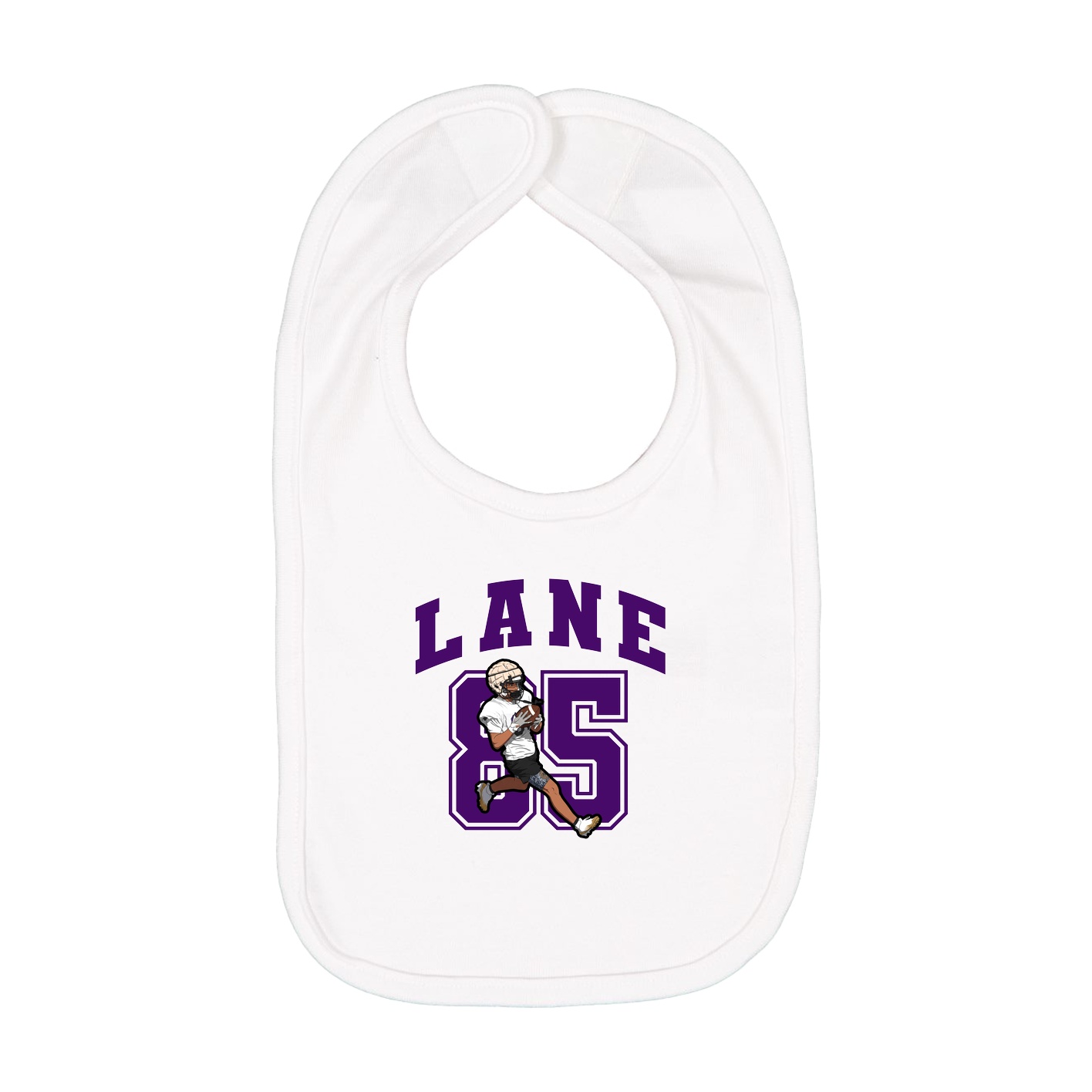 Infant Bib — Number in White