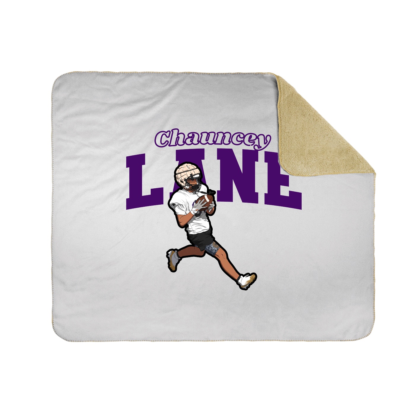 Throw Blanket — Name Arch in White