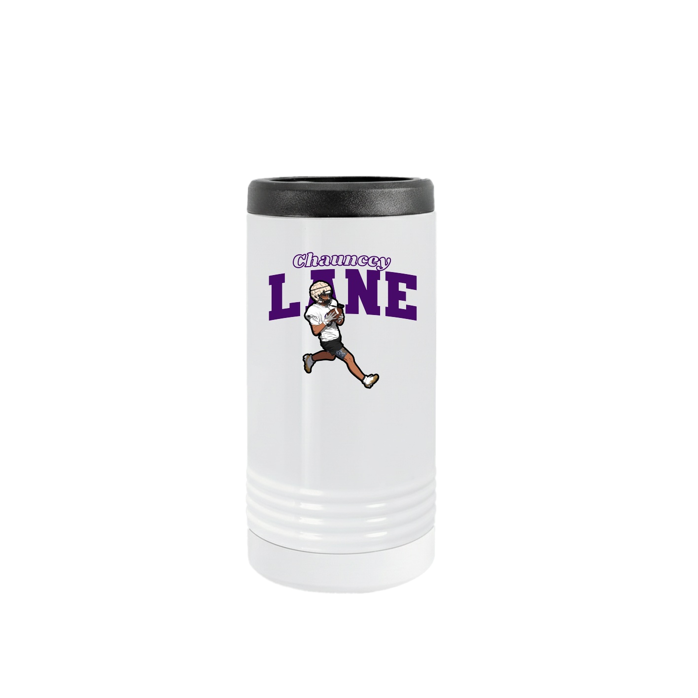 Slim Beverage Holder — Name Arch in White
