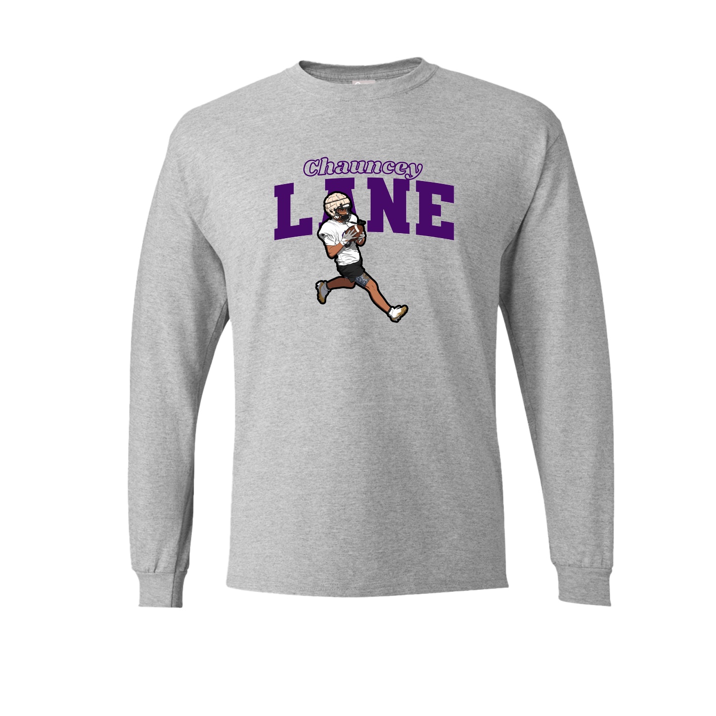 Long Sleeve Tee — Name Arch in Grey
