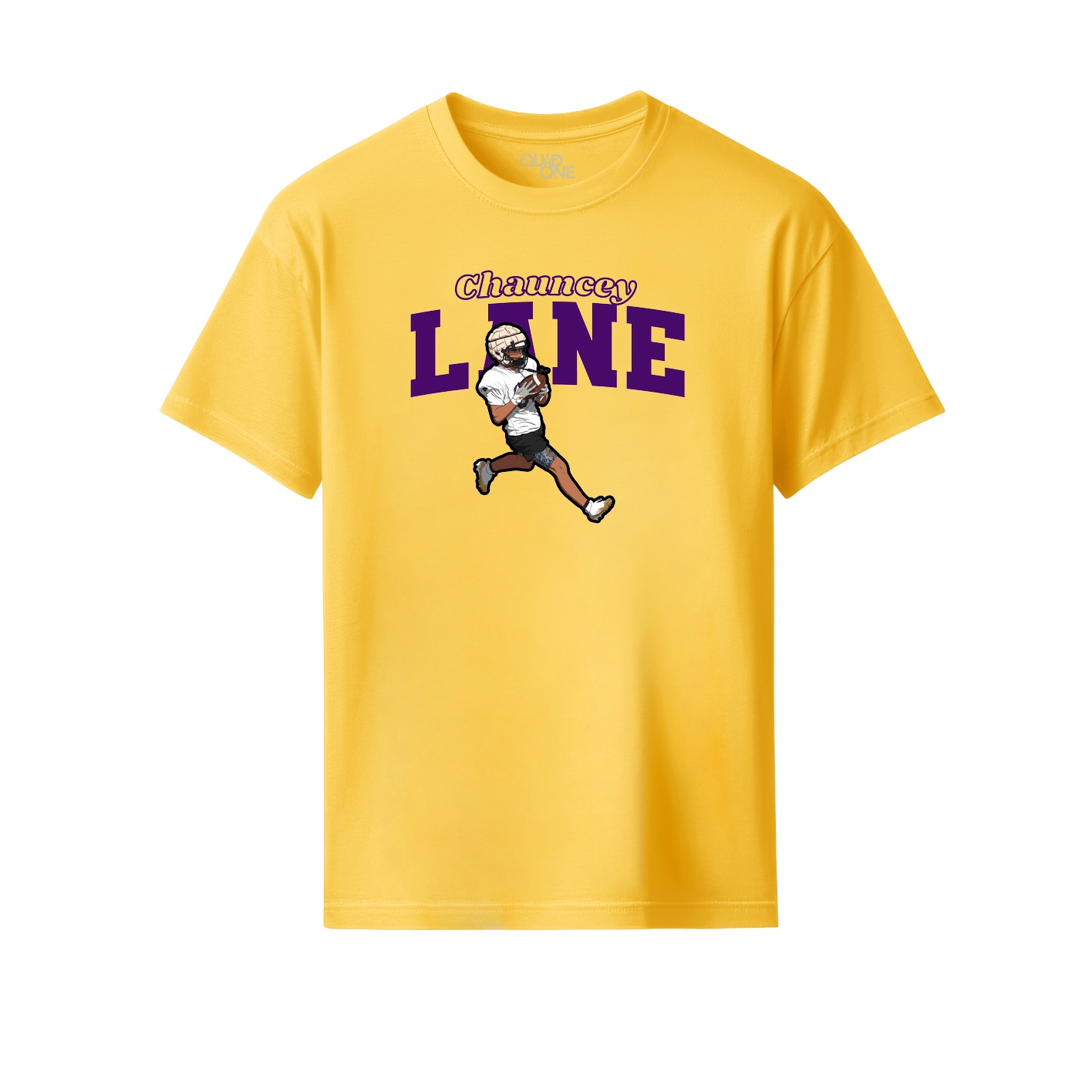 Youth Tee — Name Arch in Yellow