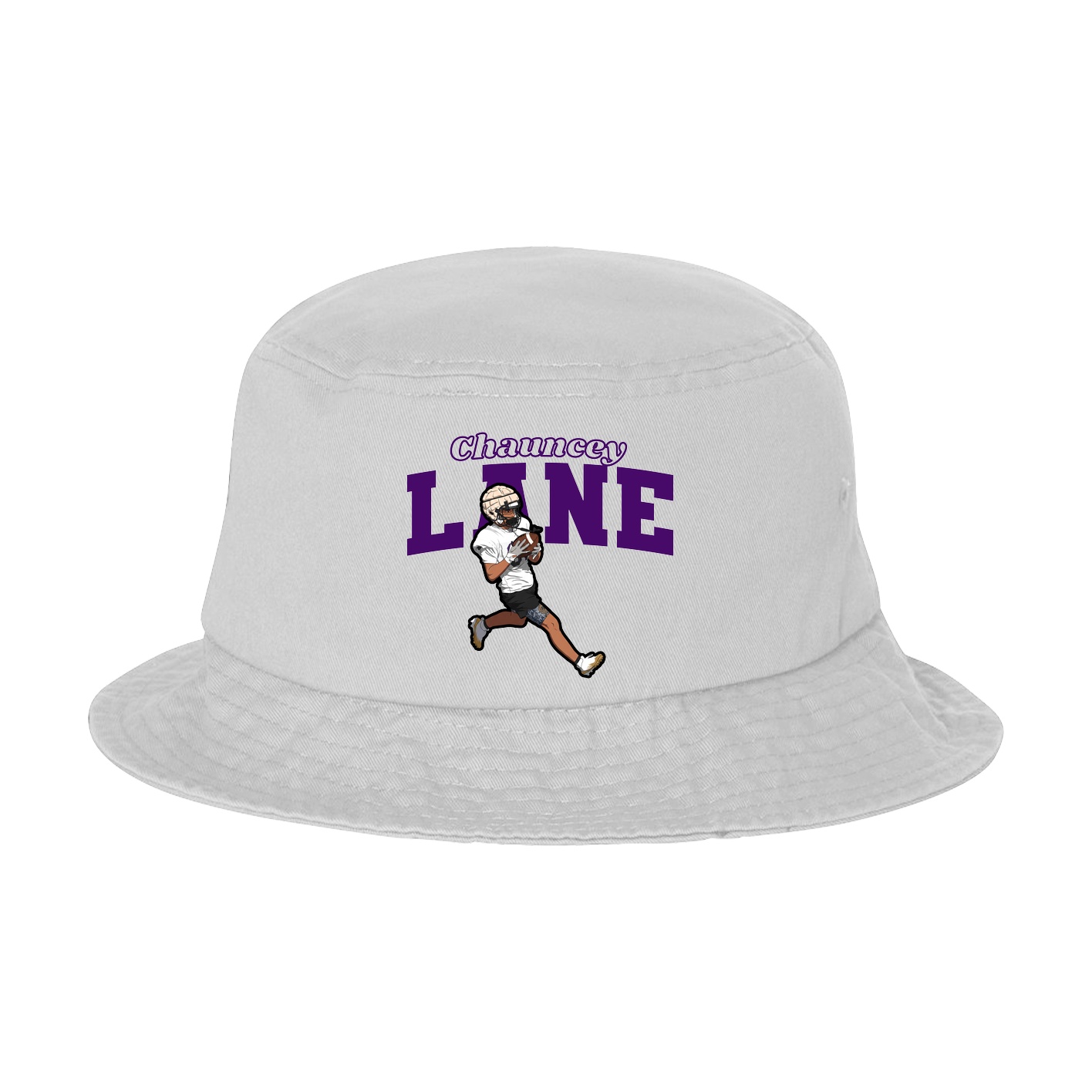 Bucket Cap — Name Arch in White