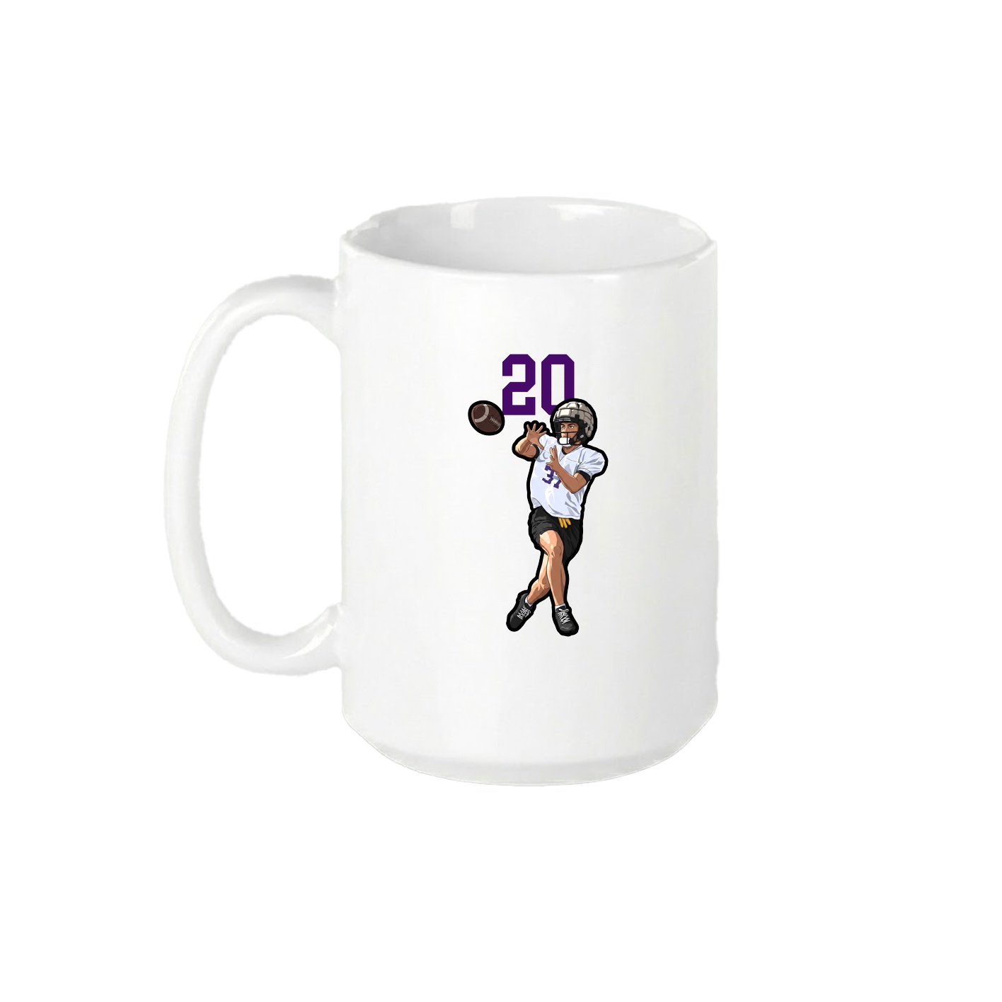 15oz Coffee Mug — Number Top in White