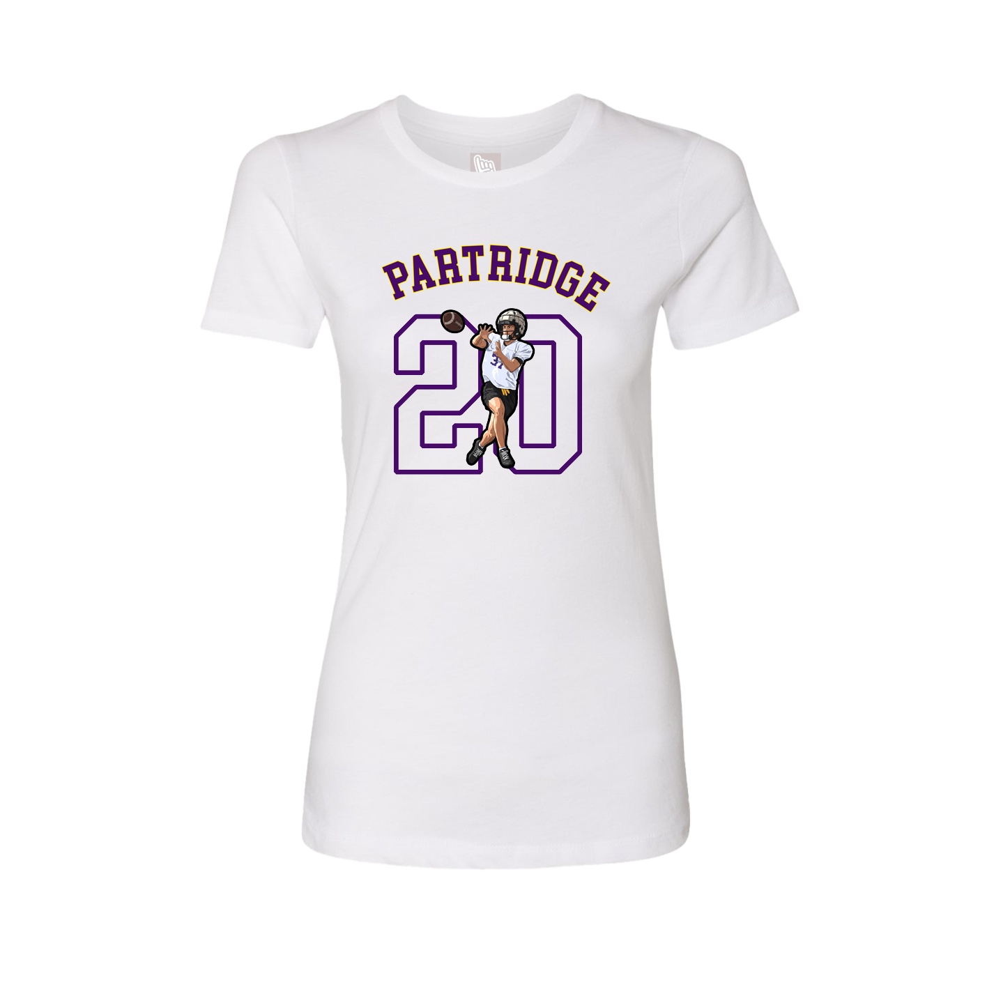 Fitted Women's Tee — Shirsey Arch in White