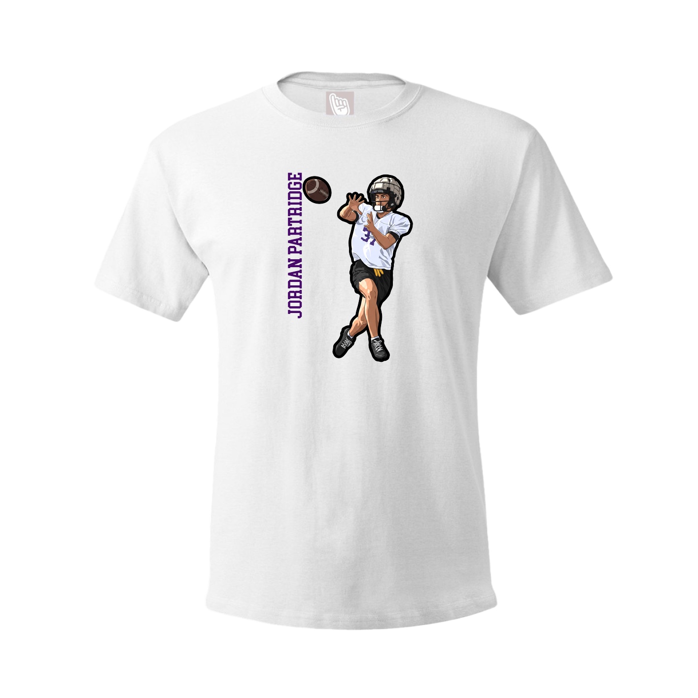 Tee — Name Vertical in White