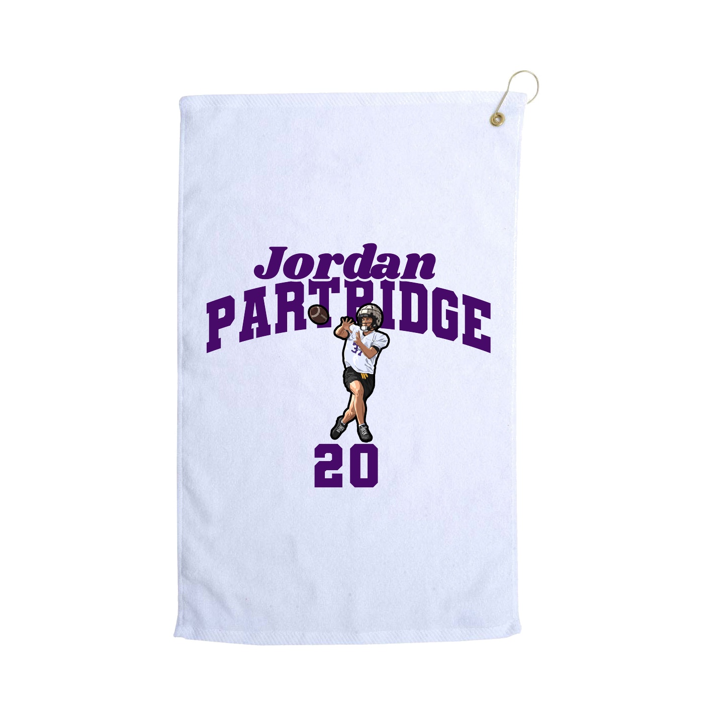 Golf Towel — Signature Arch in White