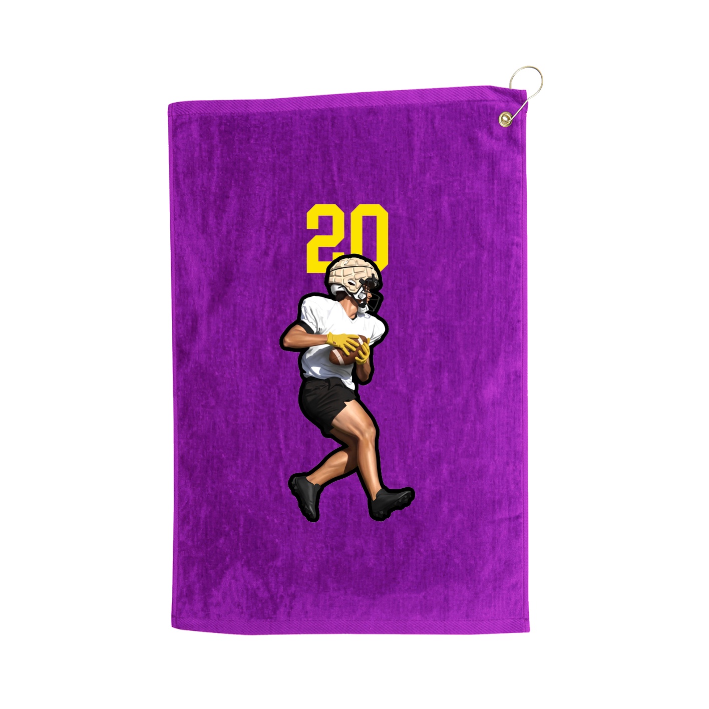 Golf Towel — Number Top in Purple