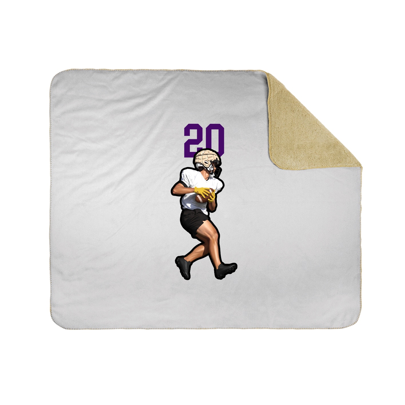 Throw Blanket — Number Top in White