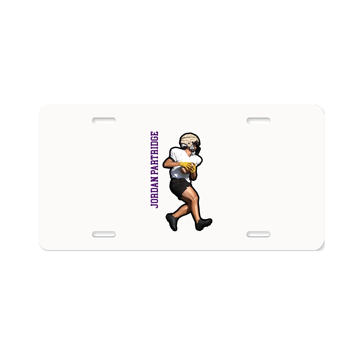 License Plate — Name Vertical in Classic