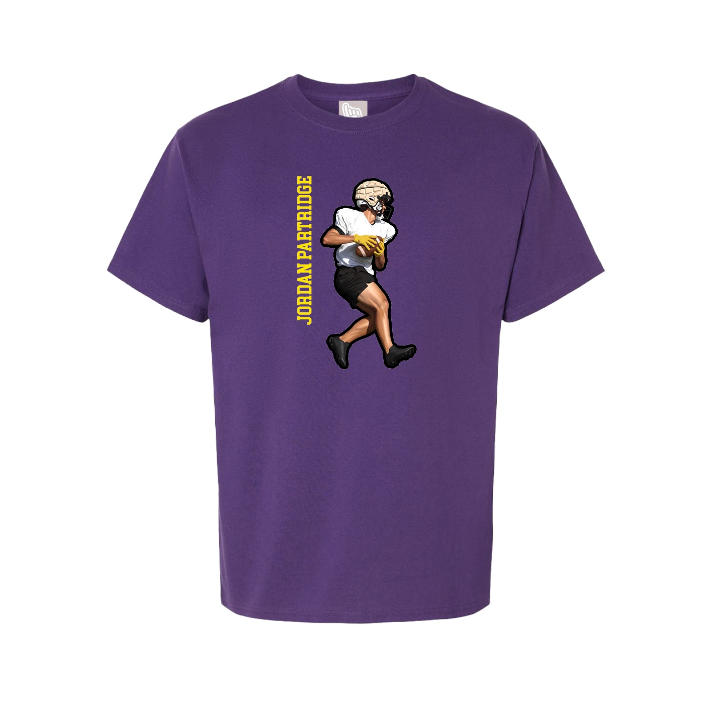 Youth Tee — Name Vertical in Purple