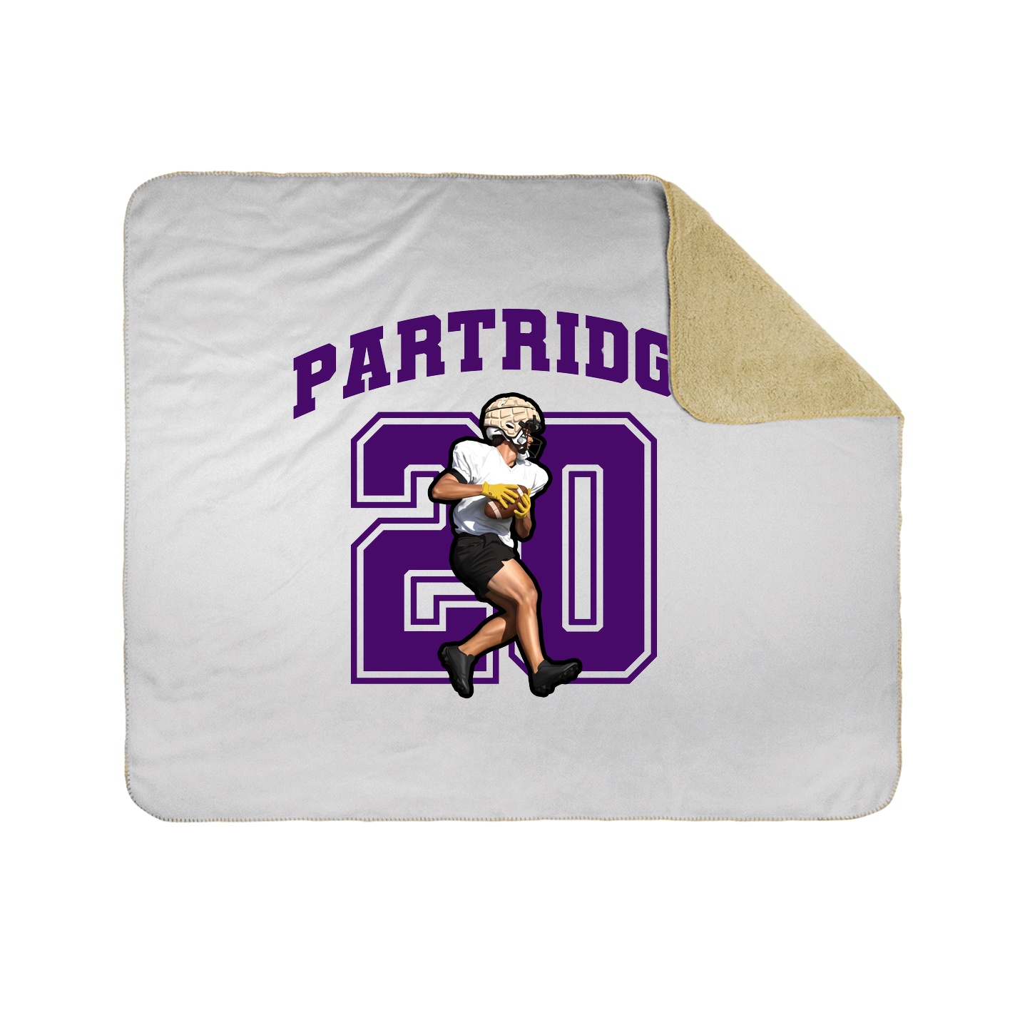 Throw Blanket — Number in White