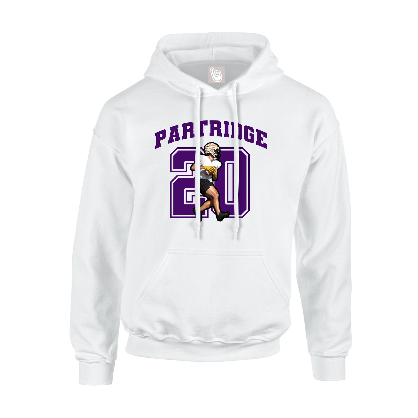 Hoodie — Number in White