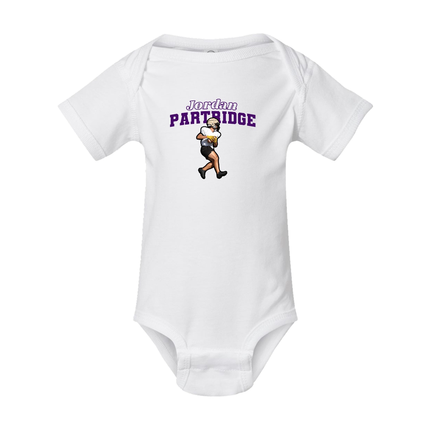 Baby Onesie — Name Arch in White
