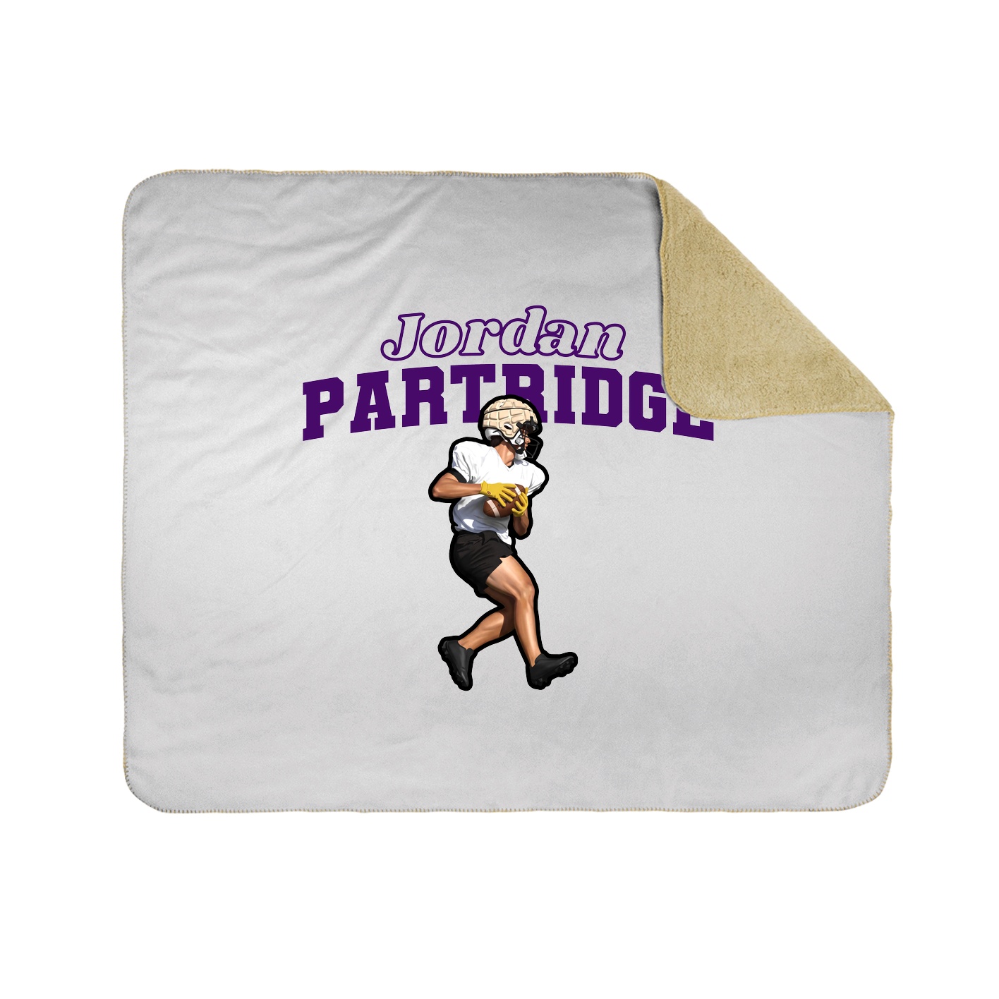 Throw Blanket — Name Arch in White
