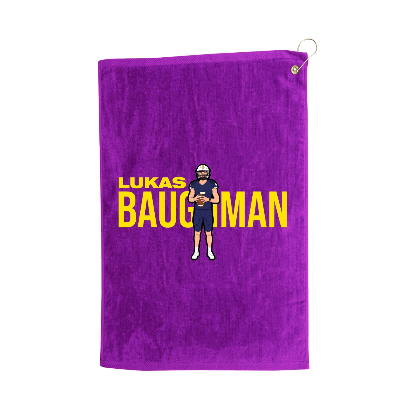 Golf Towel — Player Name in Purple
