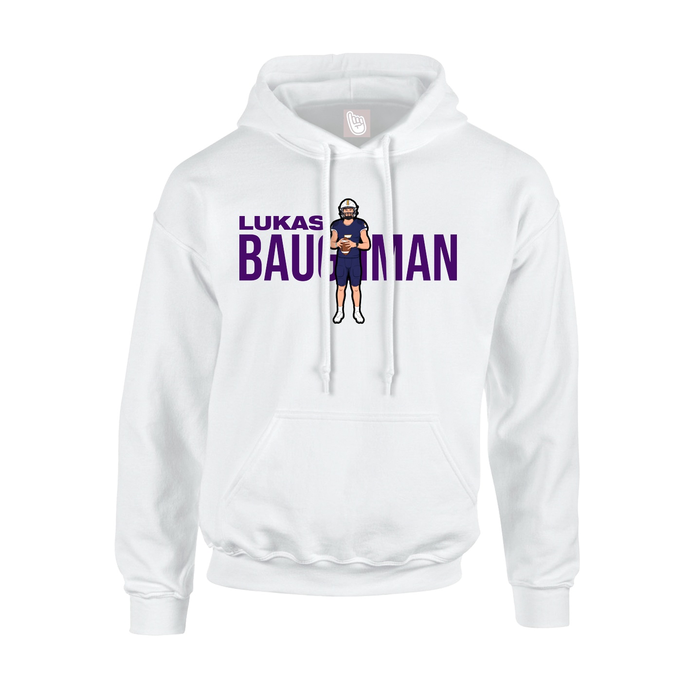Youth Hoodie — Player Name in White