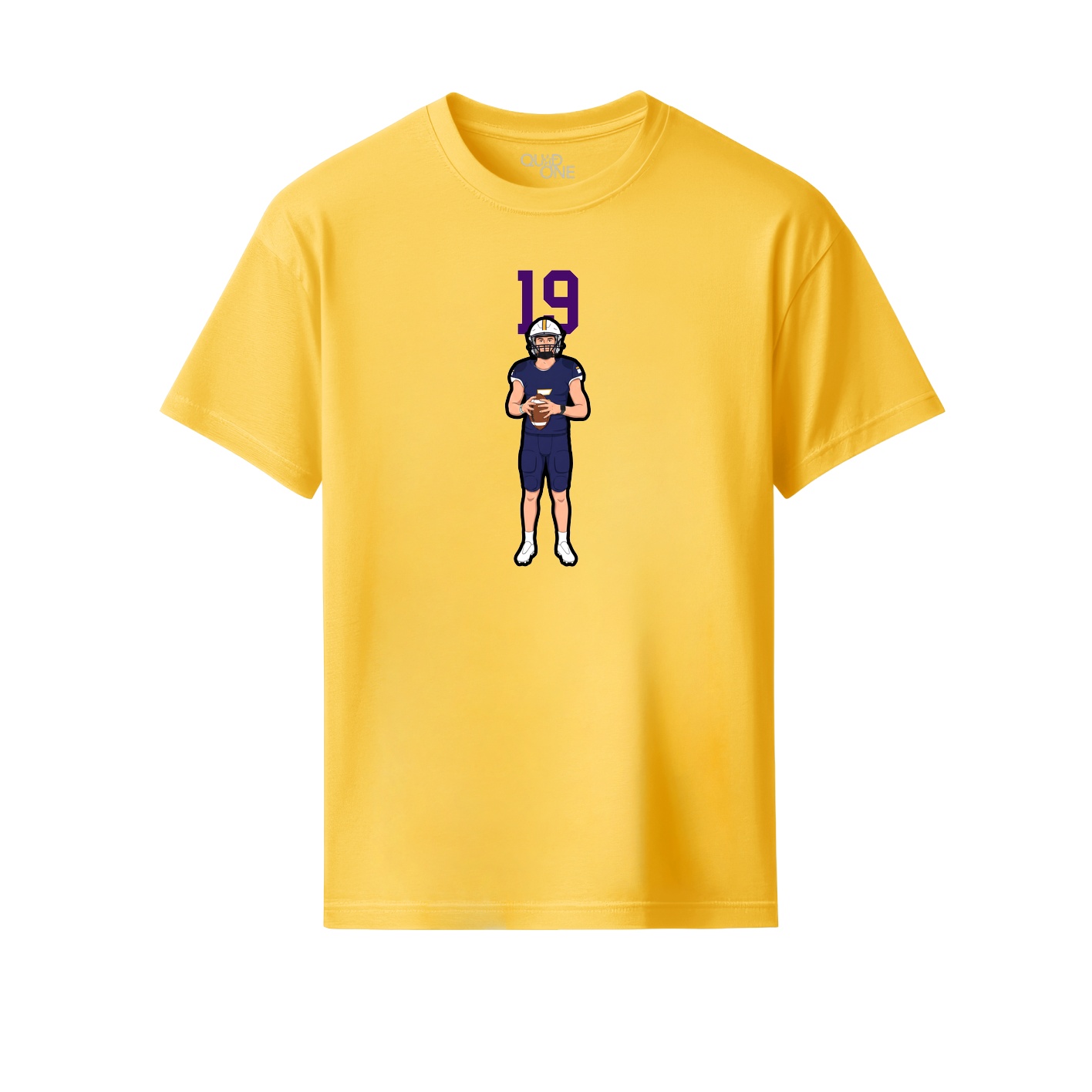 Youth Tee — Number Top in Yellow