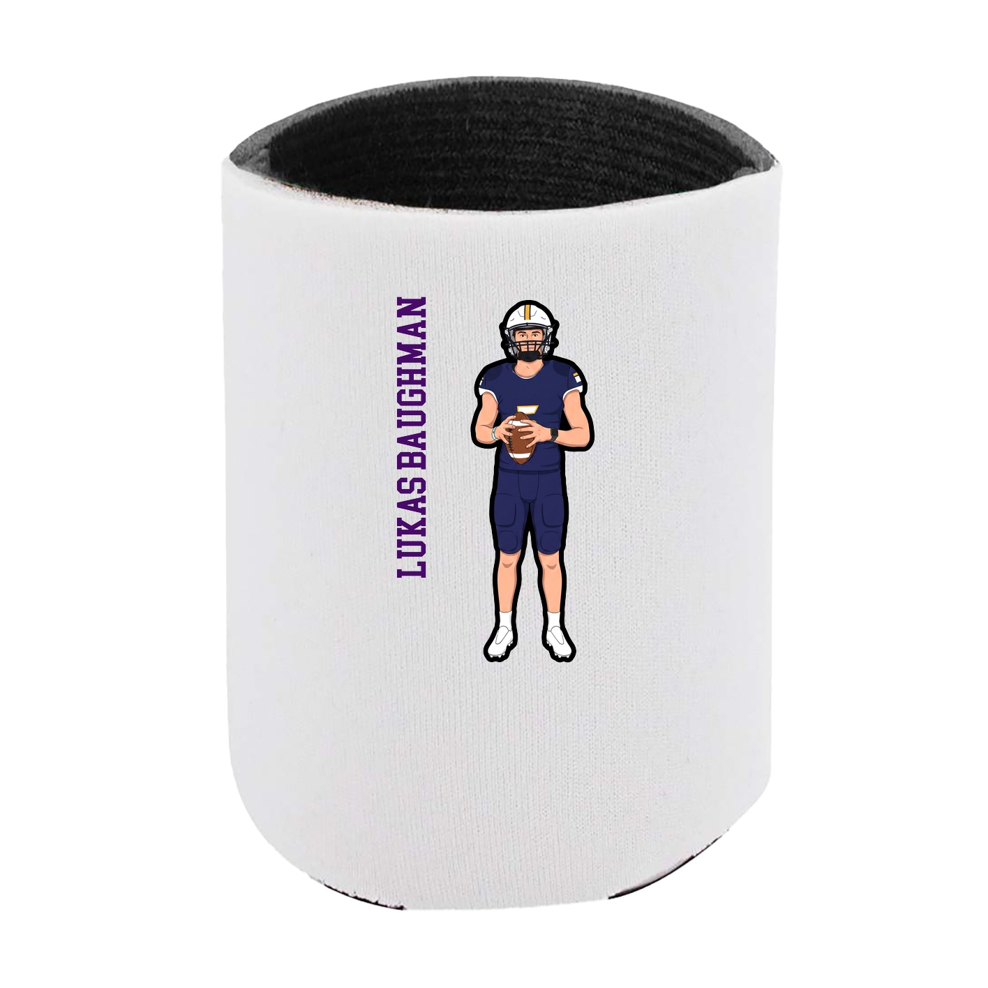 Can Holder — Name Vertical in White