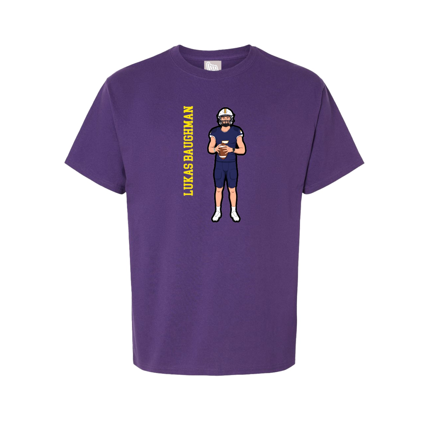 Tee — Name Vertical in Purple