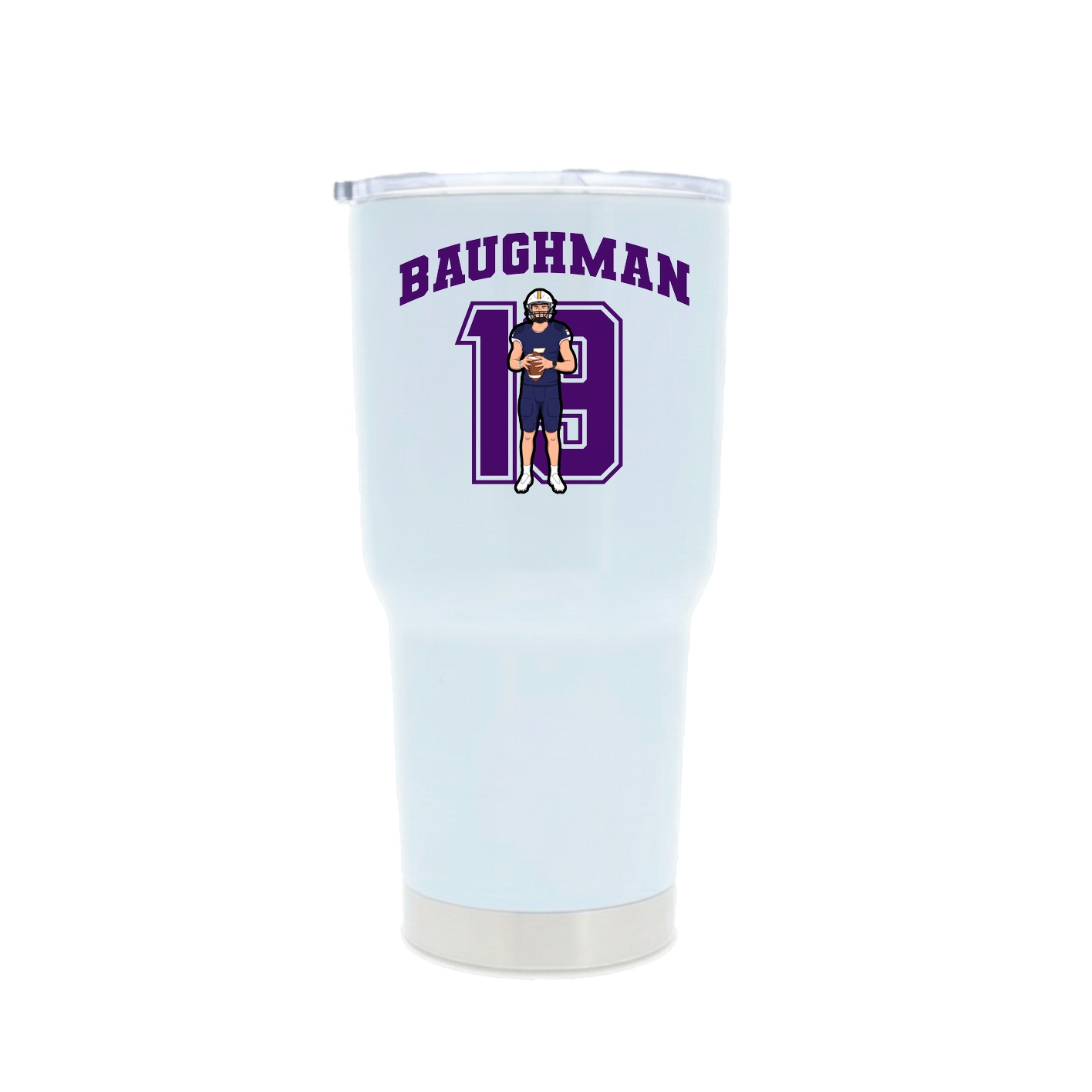 30oz Stainless Steel Tumbler — Number in White
