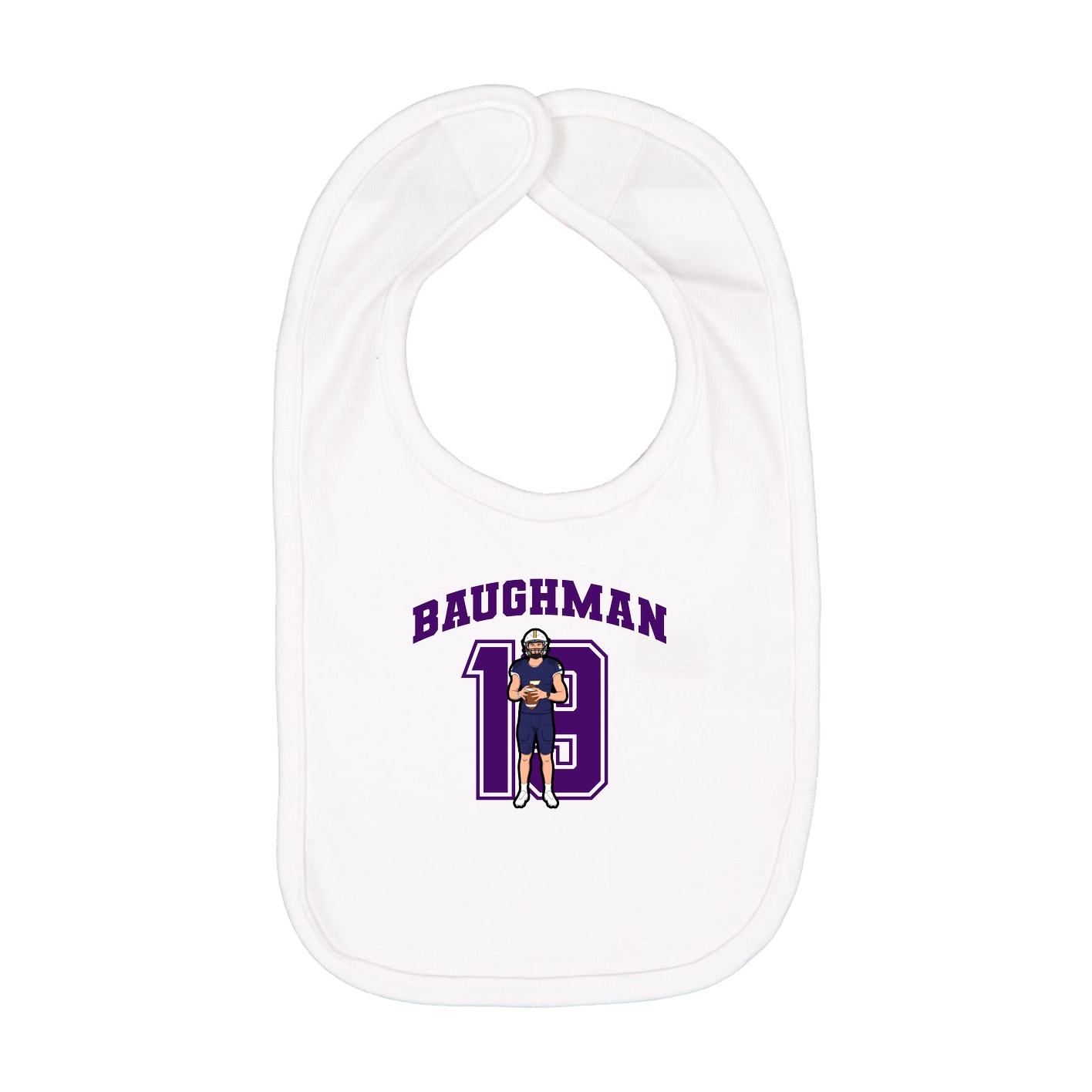 Infant Bib — Number in White