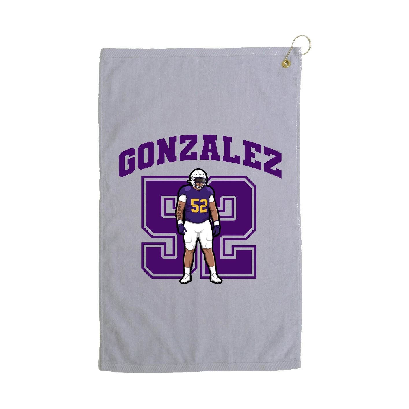 Golf Towel — Number in Grey