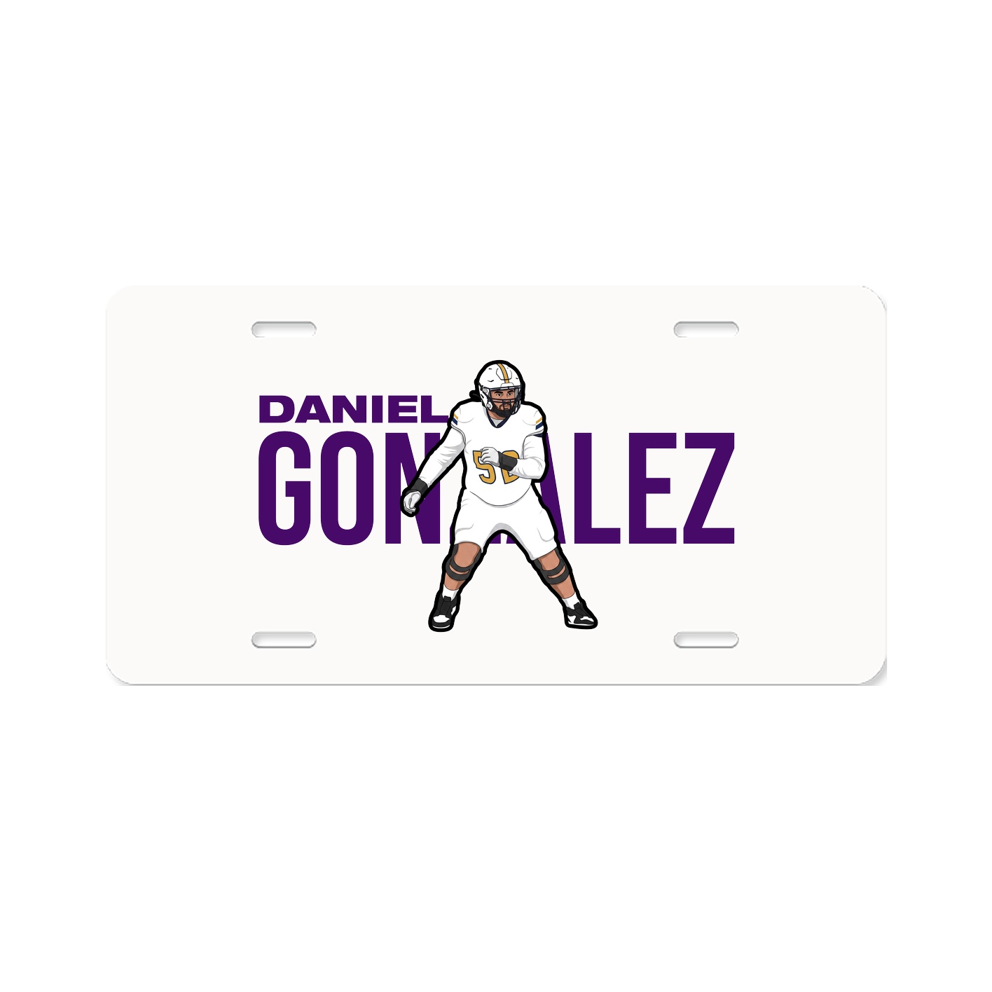 License Plate — Player Name in Classic