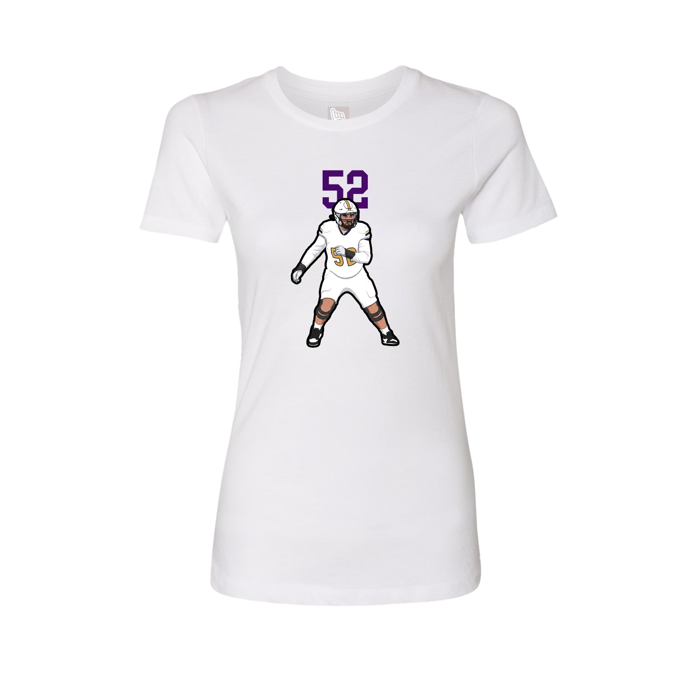 Fitted Women's Tee — Number Top in White
