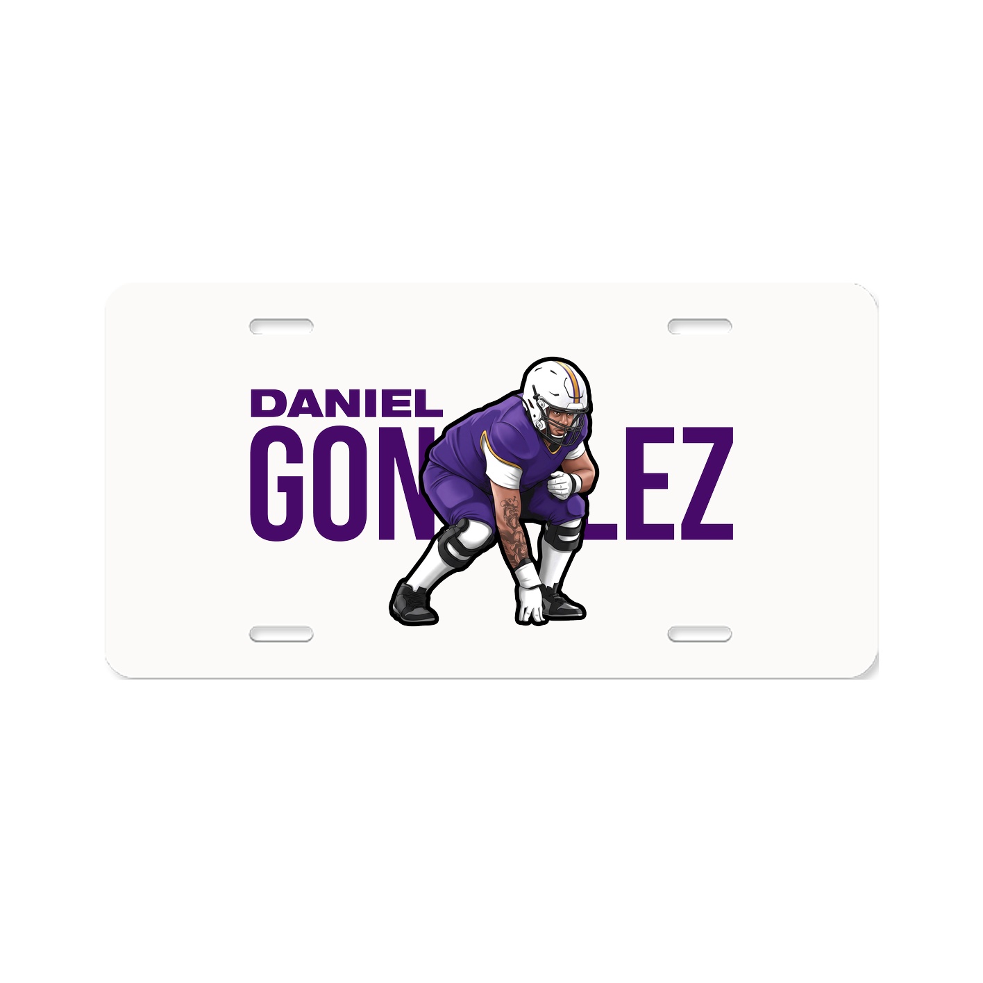 License Plate — Player Name in Classic