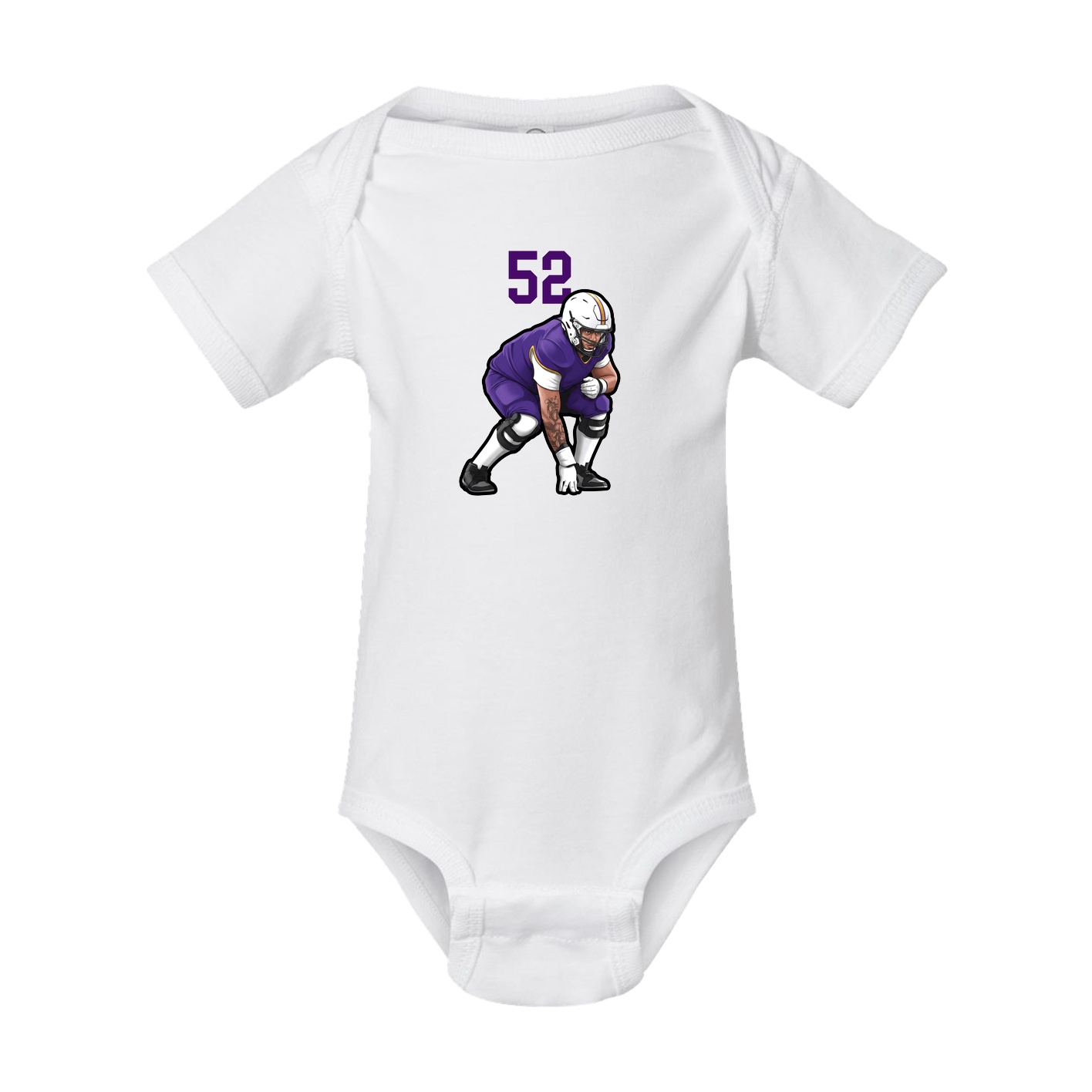 Baby Onesie — Number Top in White