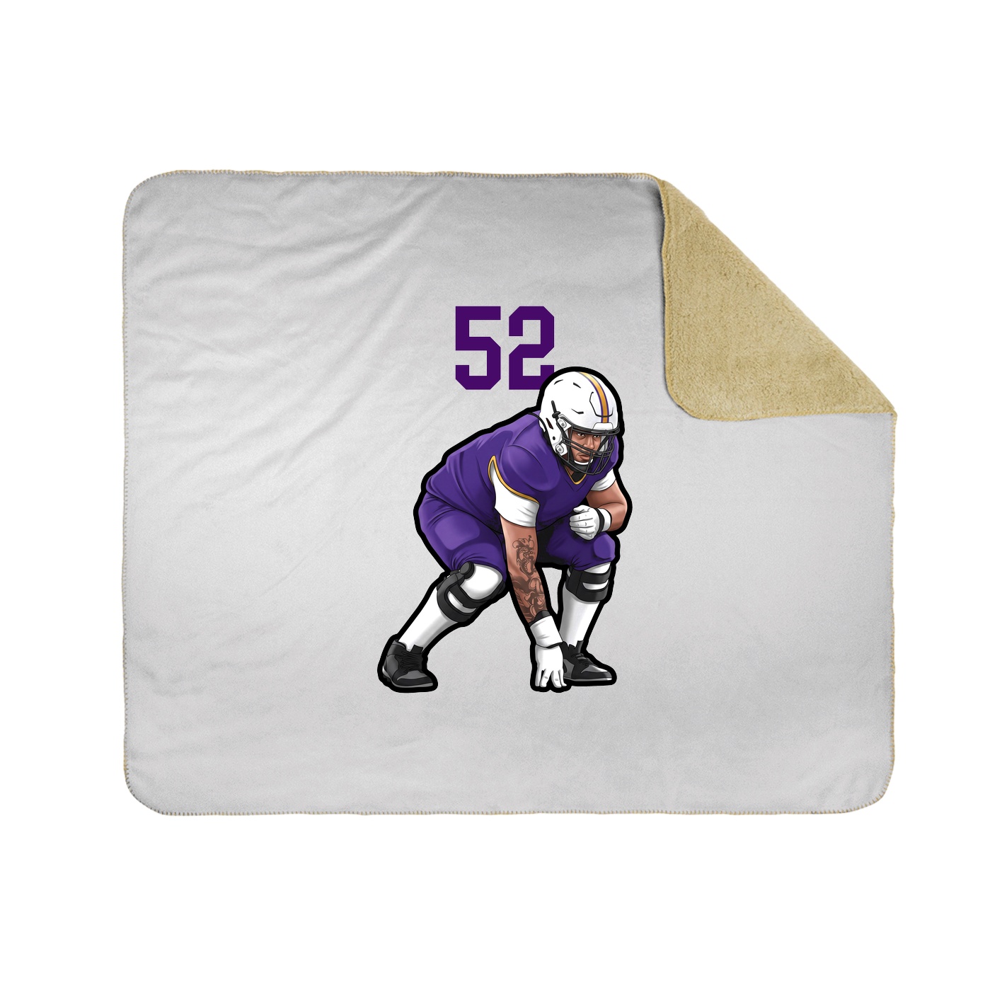 Throw Blanket — Number Top in White