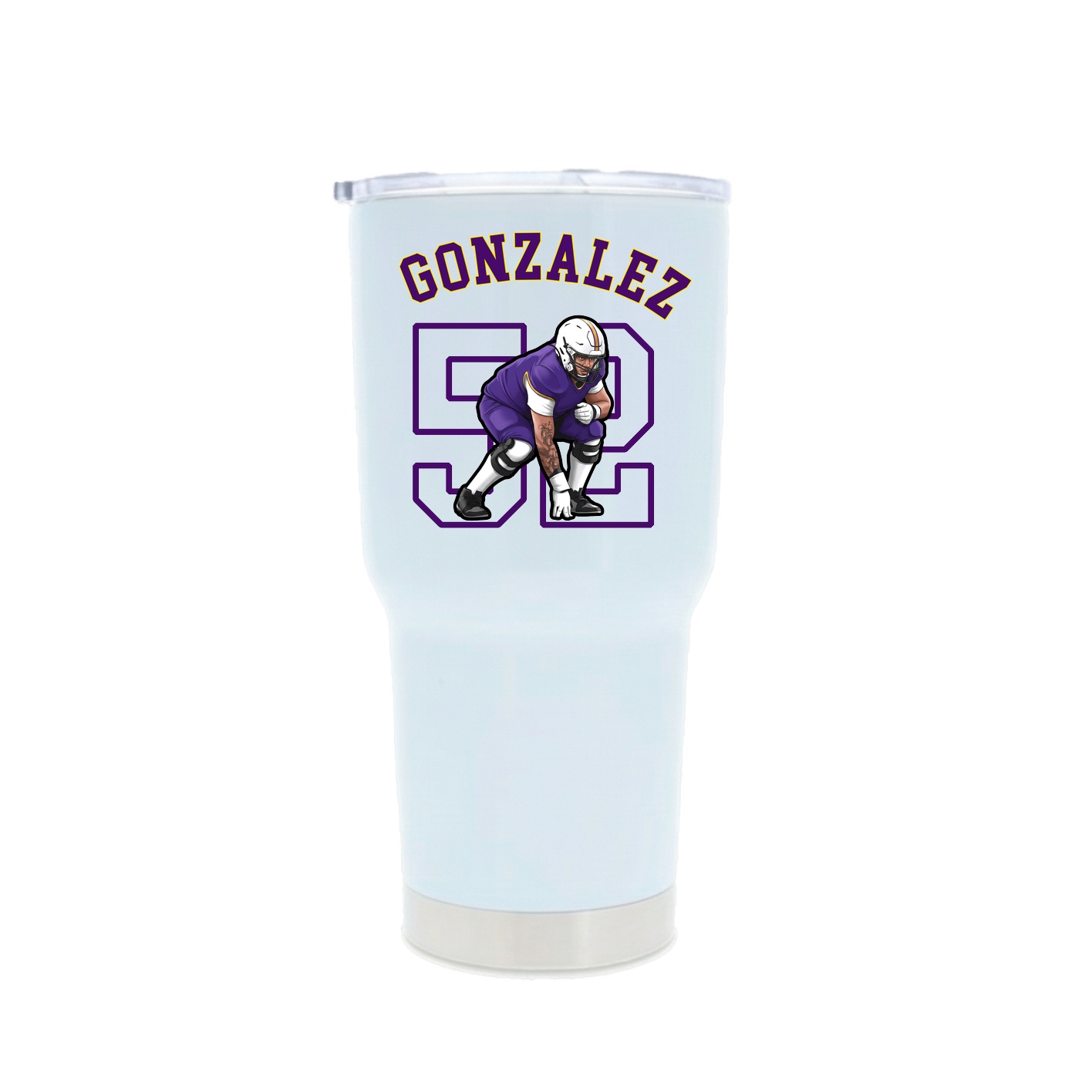 30oz Stainless Steel Tumbler — Shirsey Arch in White