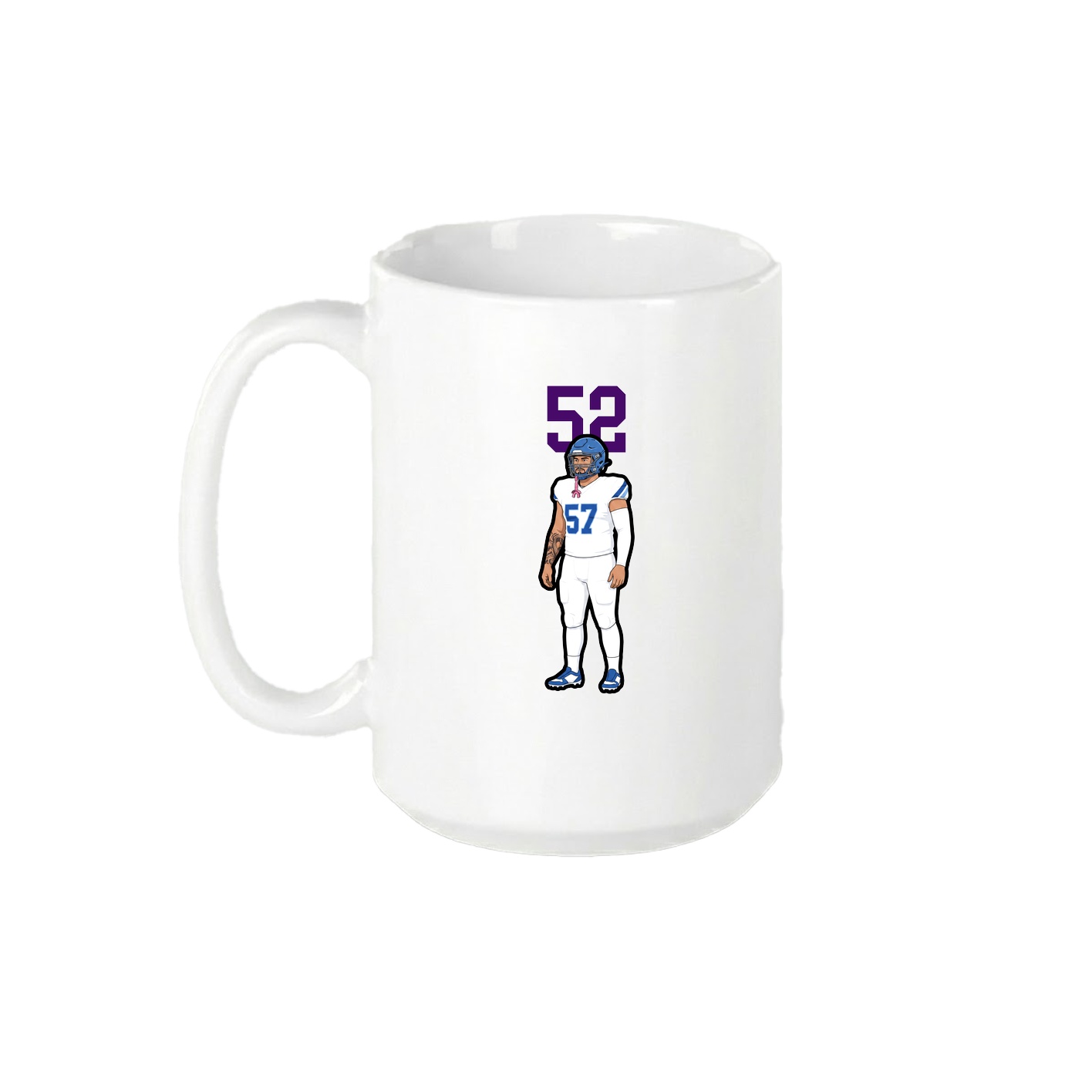 15oz Coffee Mug — Number Top in White