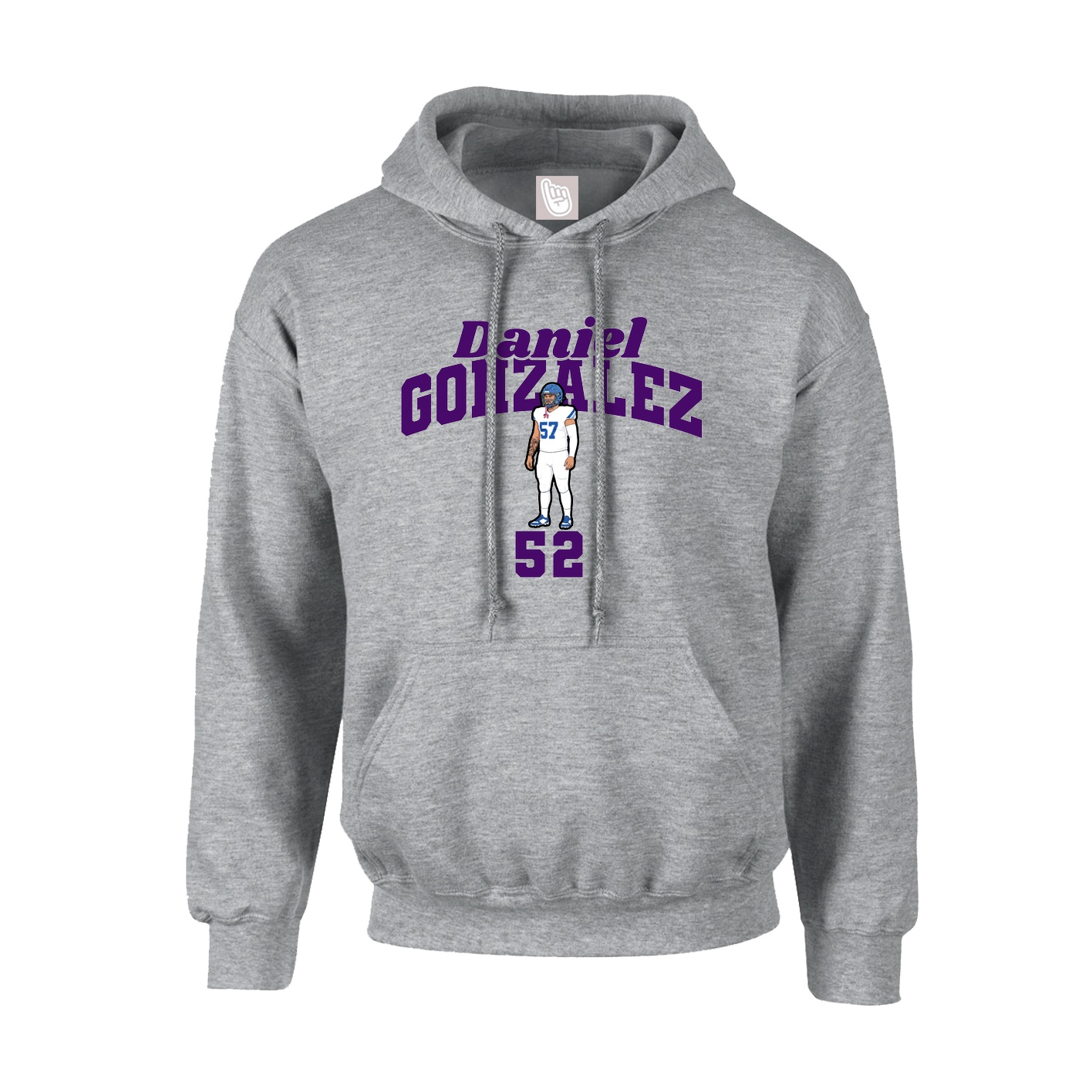 Youth Hoodie — Signature Arch in Grey