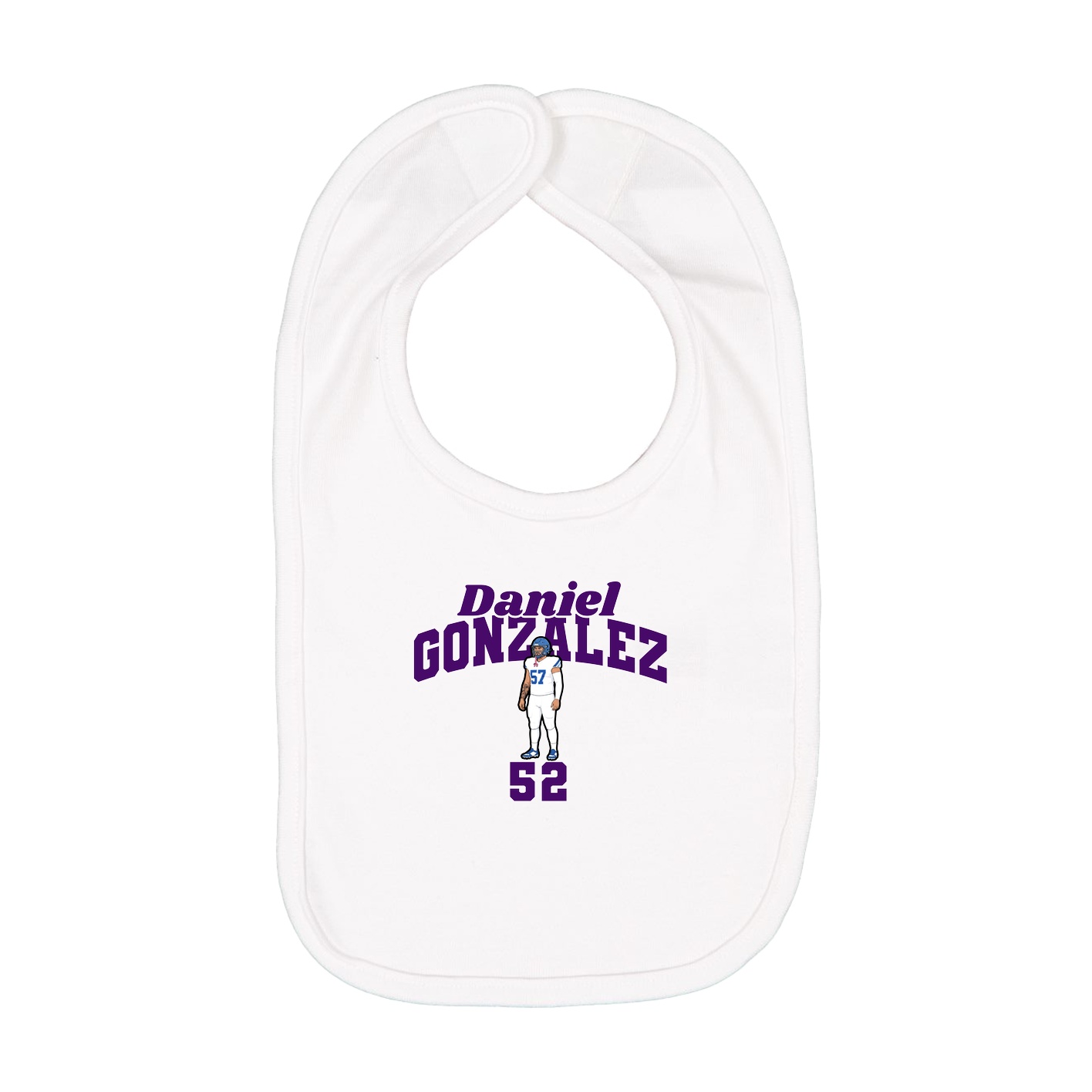 Infant Bib — Signature Arch in White