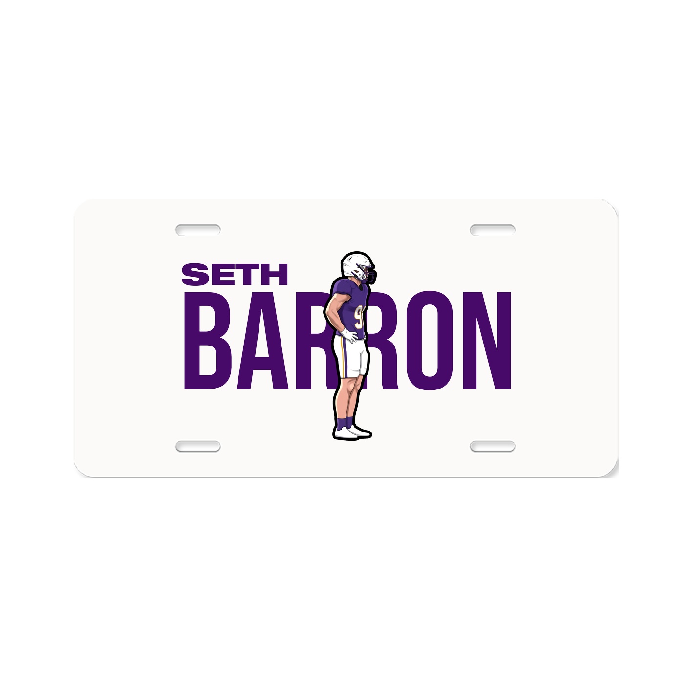 License Plate — Player Name in Classic