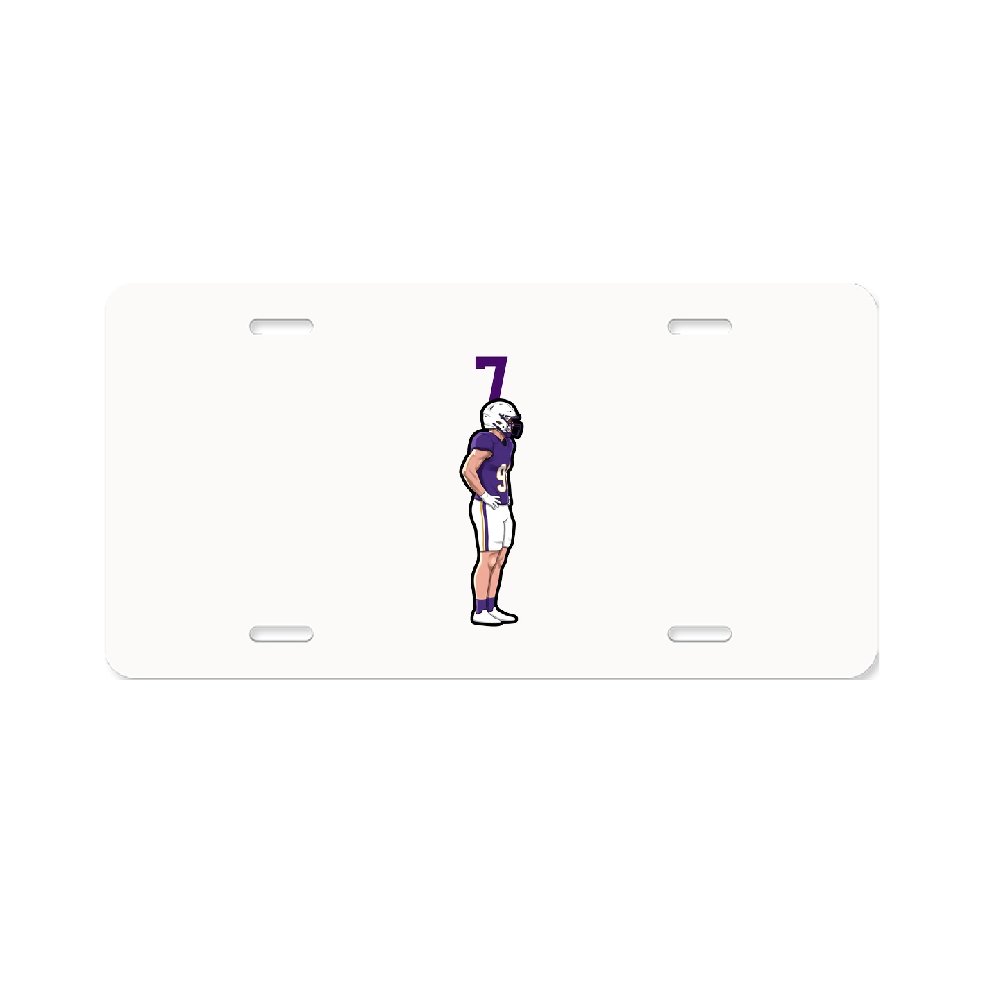 License Plate — Number Top in Classic