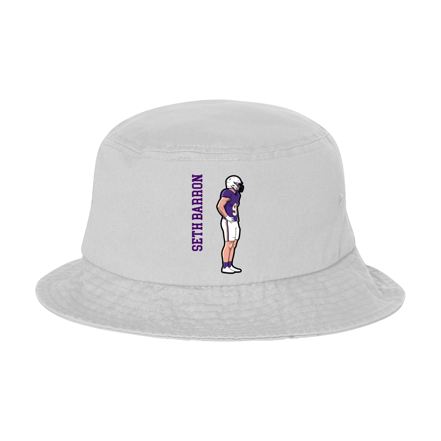 Bucket Cap — Name Vertical in White