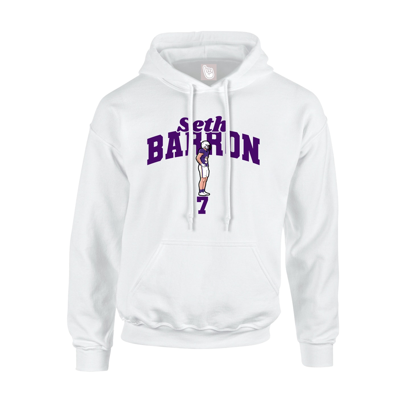 Youth Hoodie — Signature Arch in White