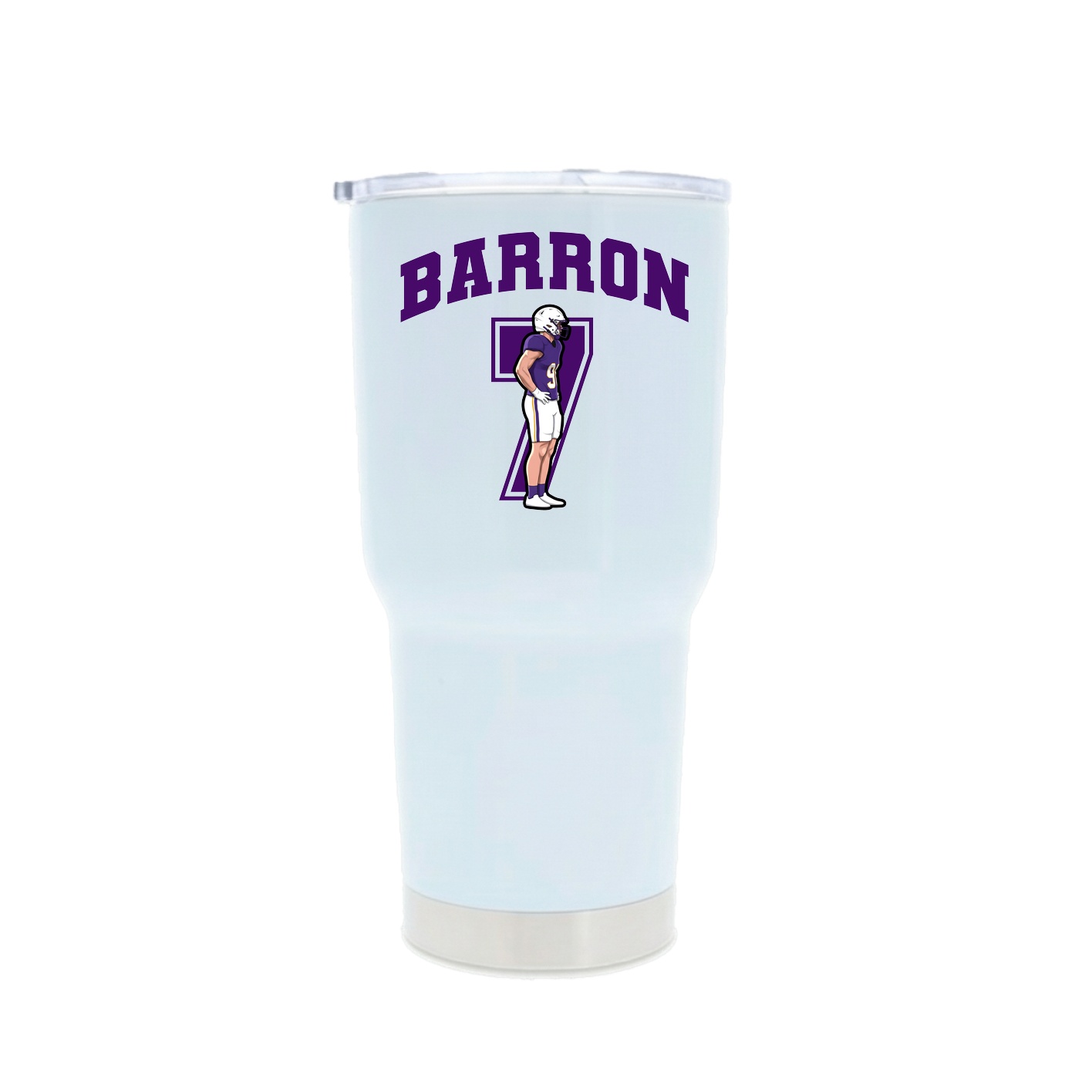 30oz Stainless Steel Tumbler — Number in White