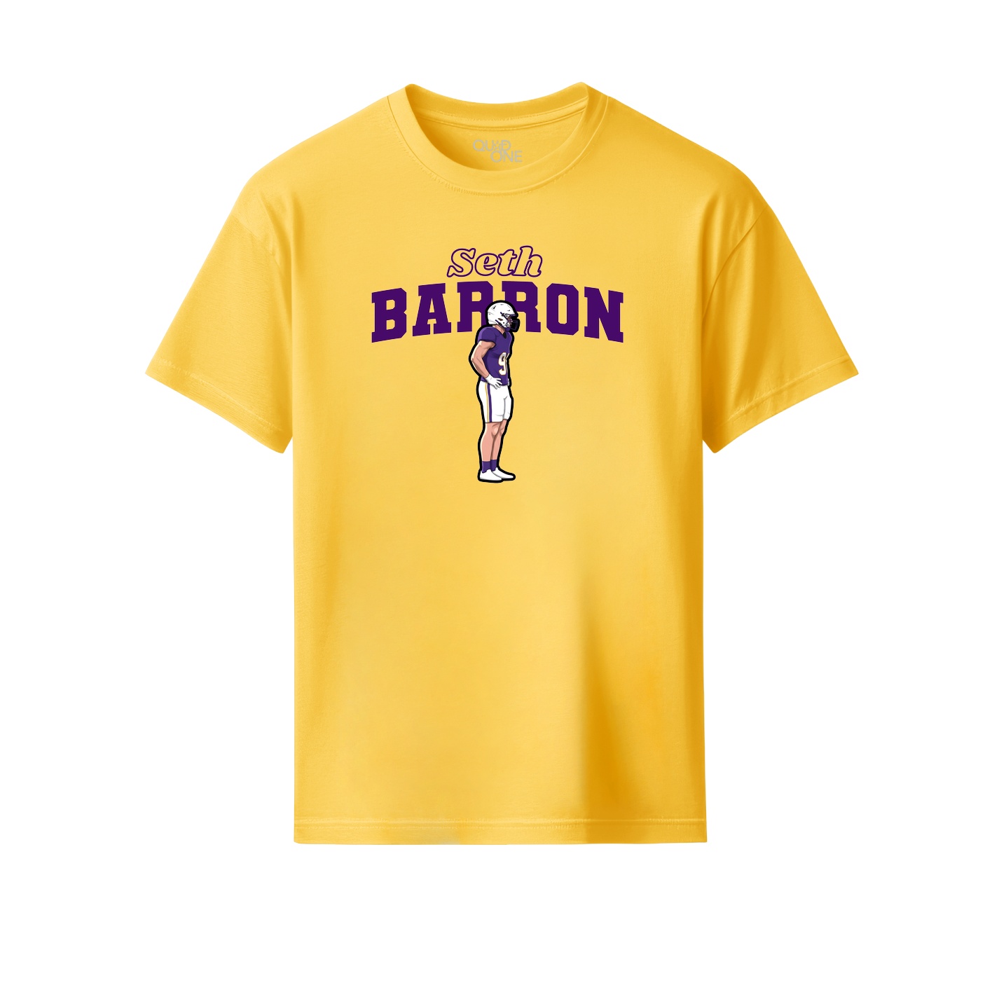 Youth Tee — Name Arch in Yellow