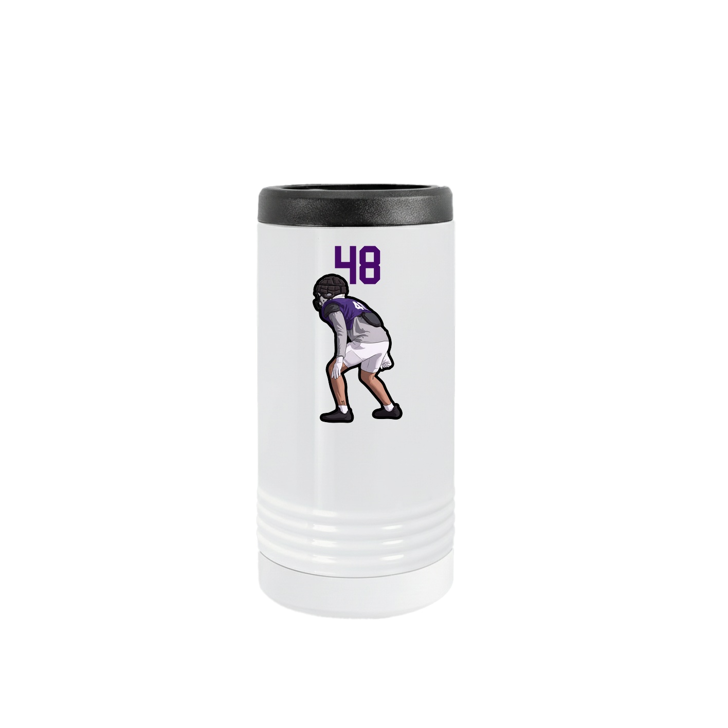 Slim Beverage Holder — Number Top in White