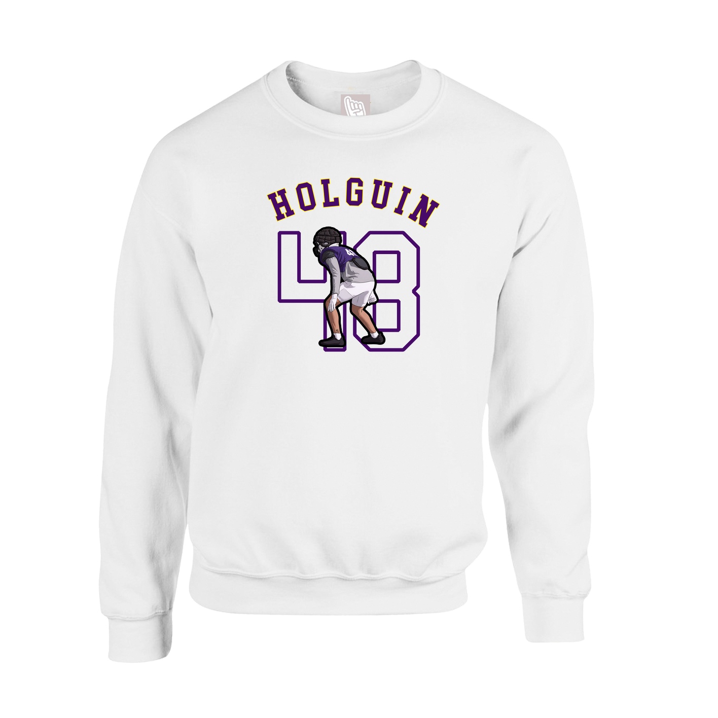 Fleece Crew — Shirsey Arch in White